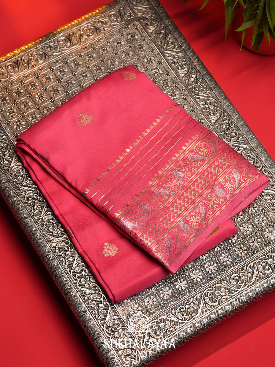 Pink Banarasi Saree