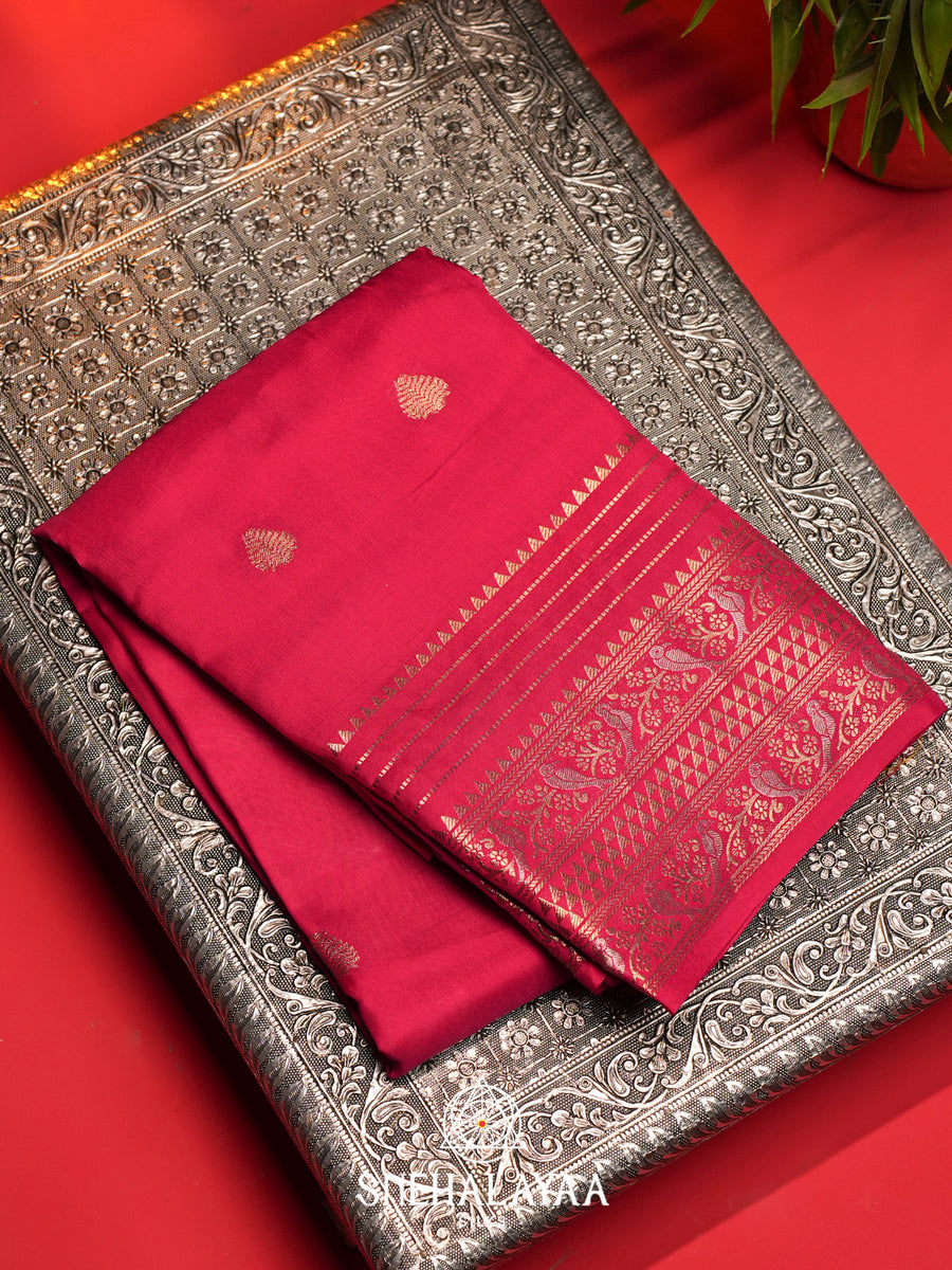 Rani Pink Banarasi Saree