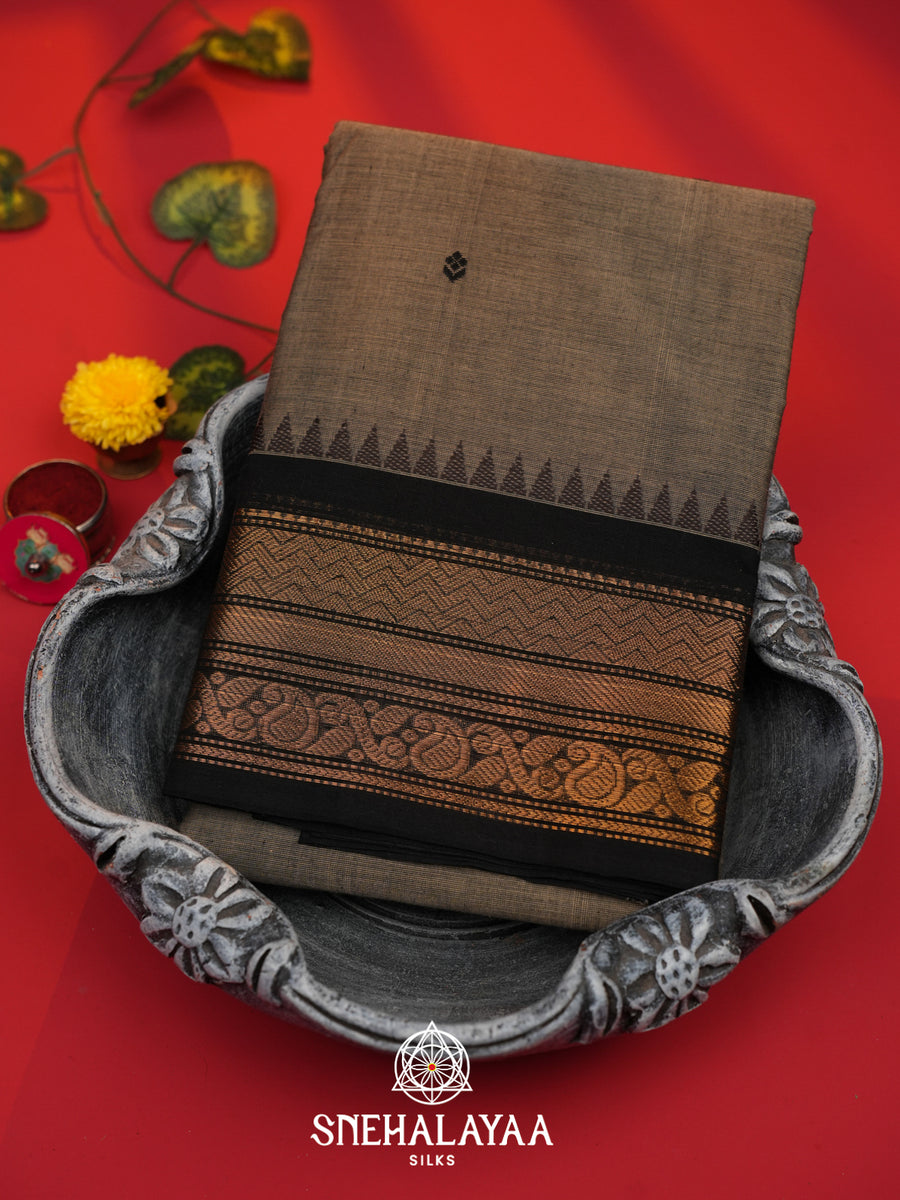 Grey Kanchi Cotton Saree
