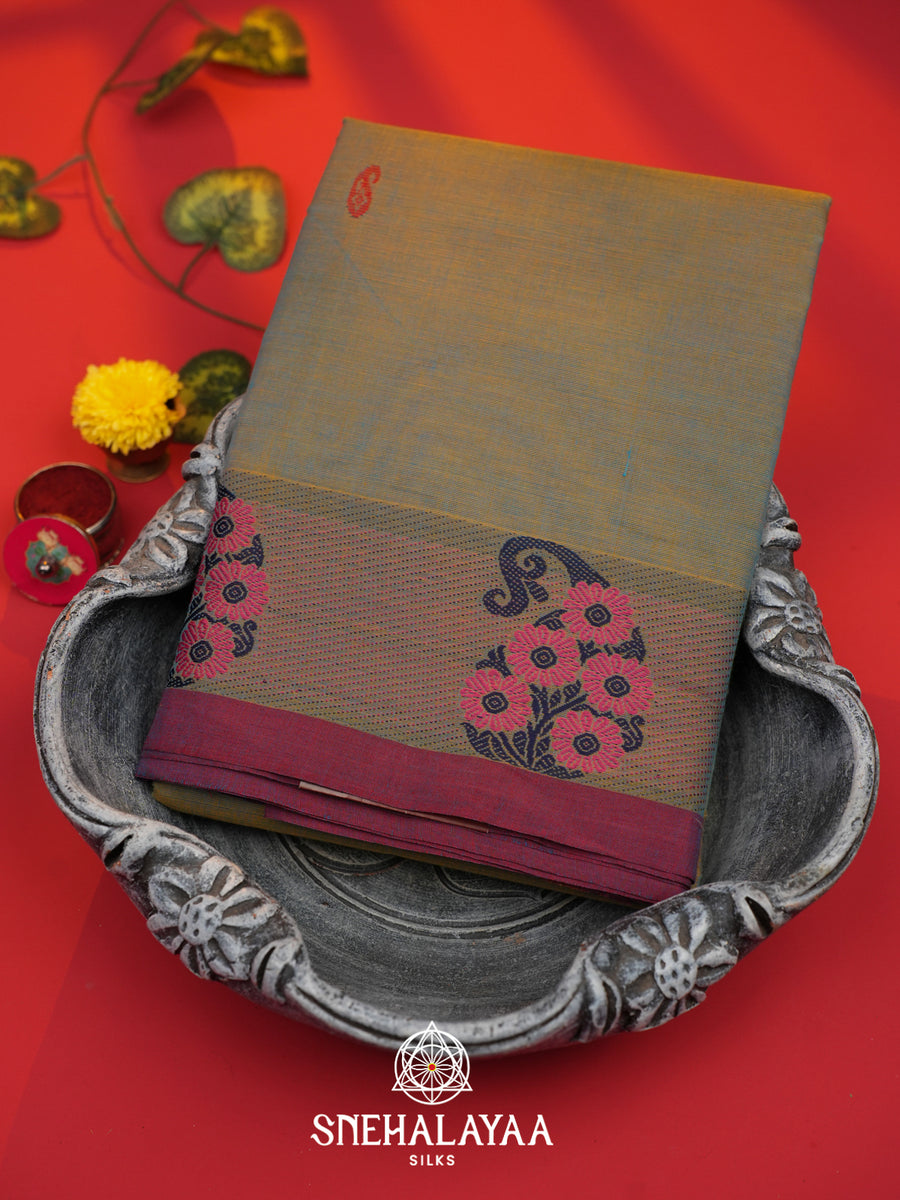 Grey Kanchi Cotton Saree