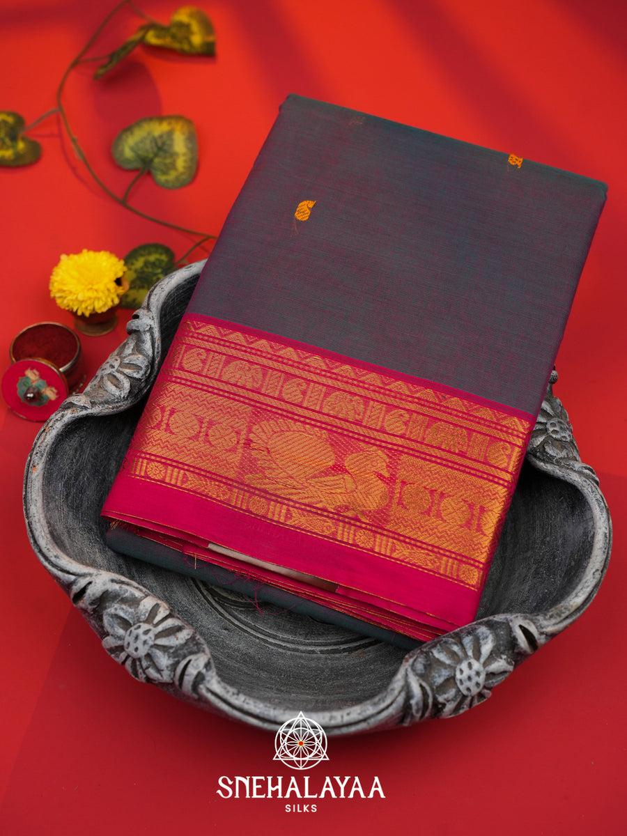 Grey Kanchi Cotton Saree