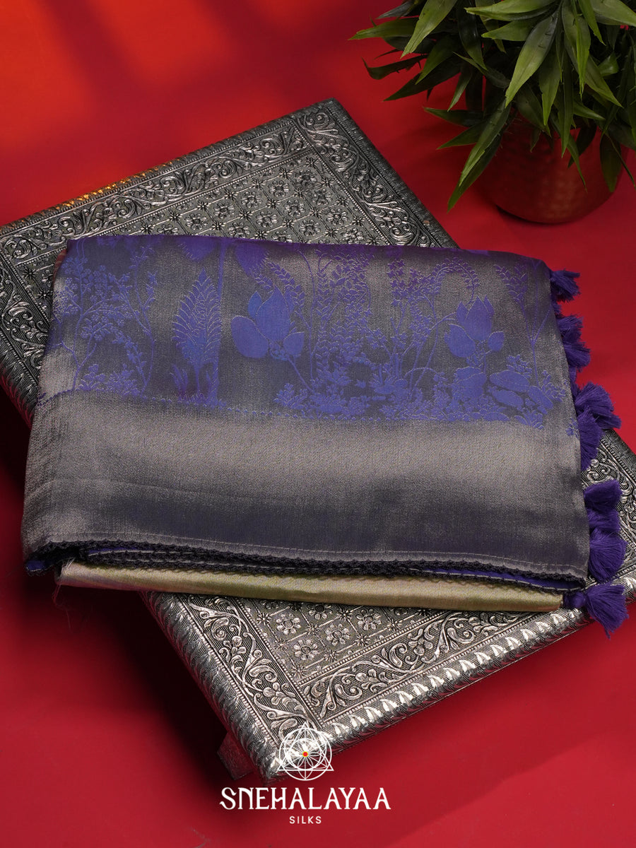 Violet Tissue Silk Saree