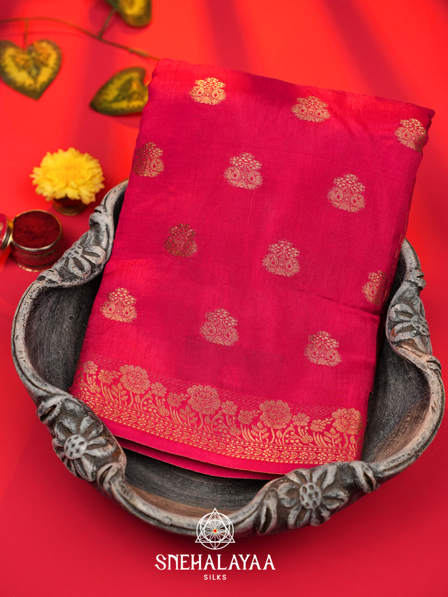 Pink Banarasi Saree