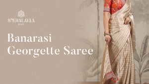 Mixing Fabrics & Textures: Pairing a Banarasi Georgette Saree with Modern Blouse Designs