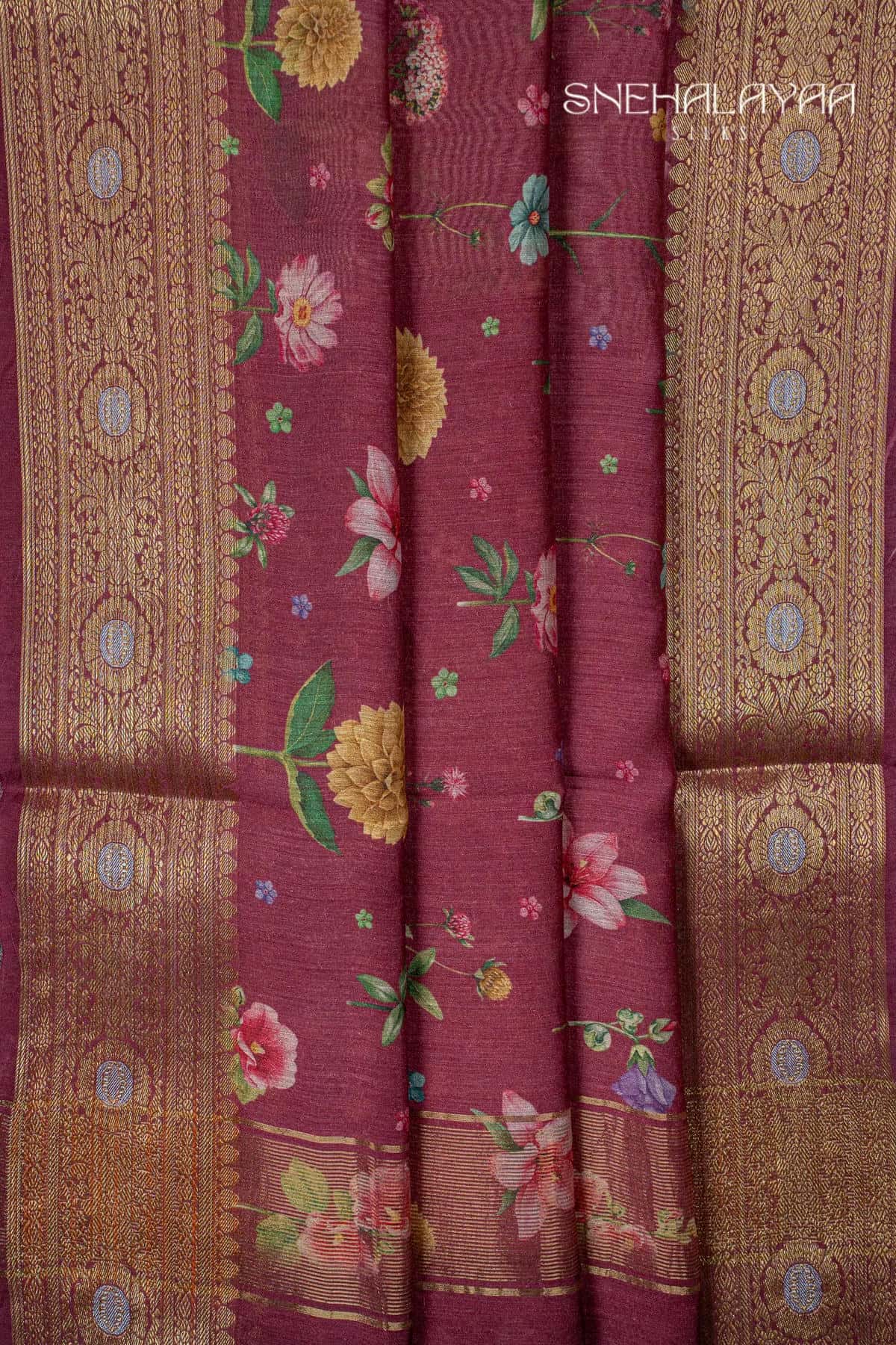 Maroon Chanderi Saree-SPS10157