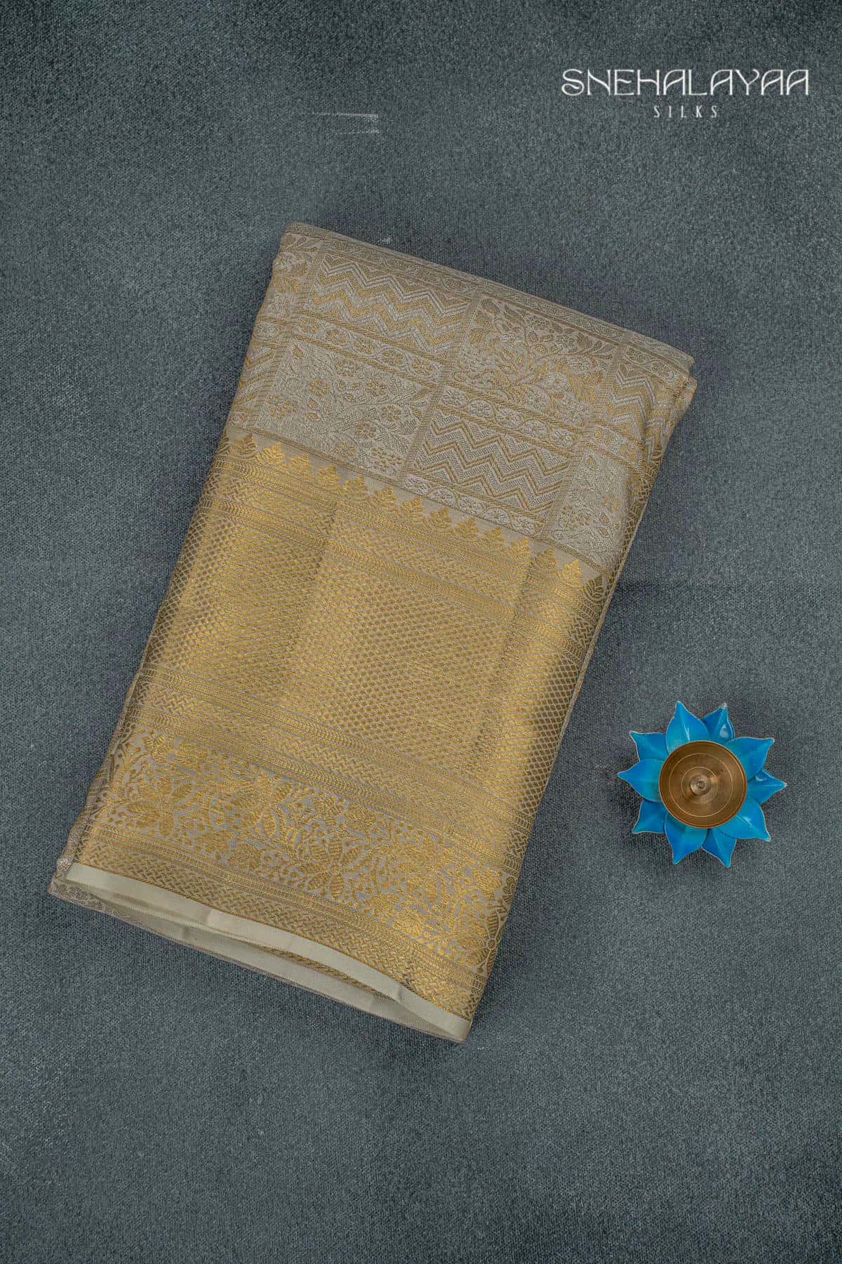 Cream Kancheevaram Silk Saree -SPS15510