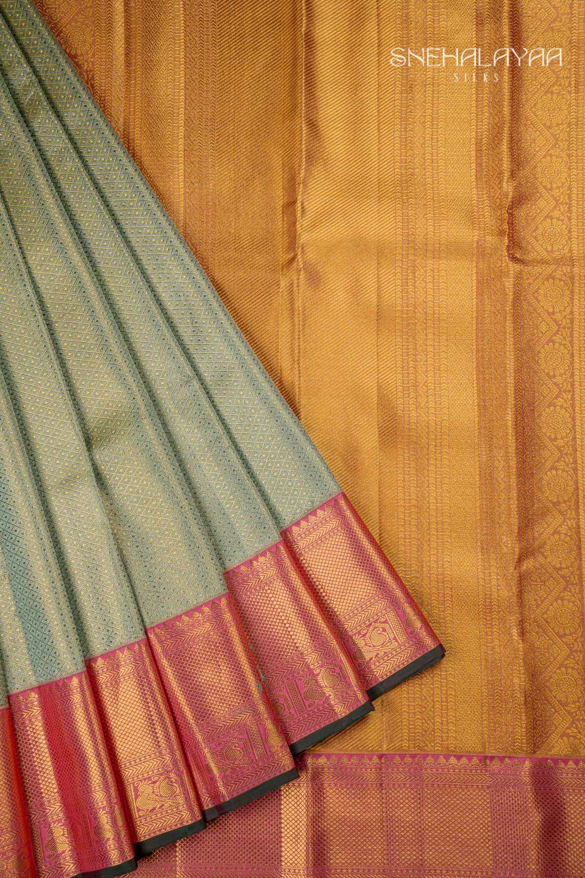 Fern Green Kancheevaram Silk Saree -SPS15531