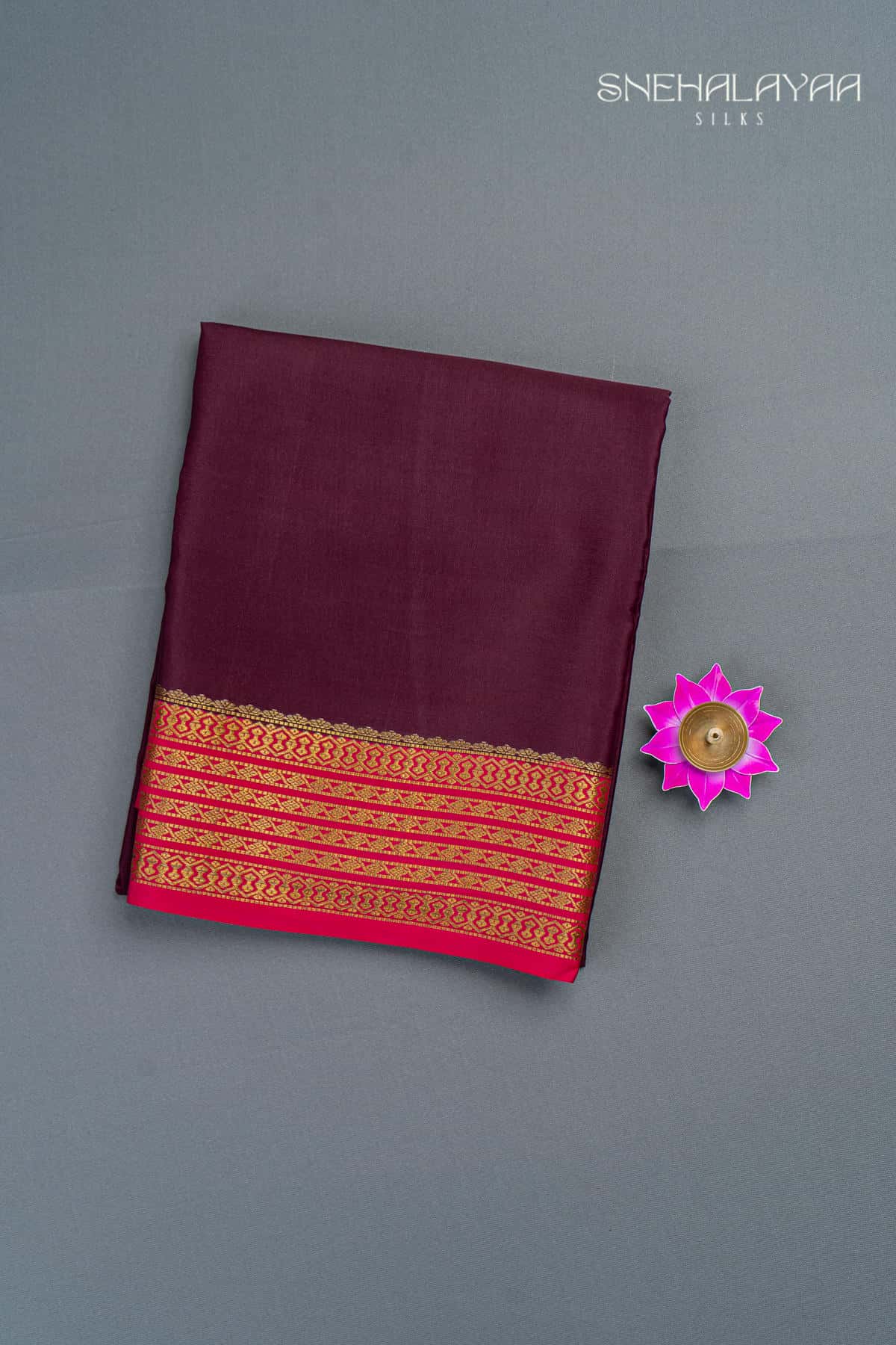 Brown Mysore Crepe Silk Saree - SPS15640