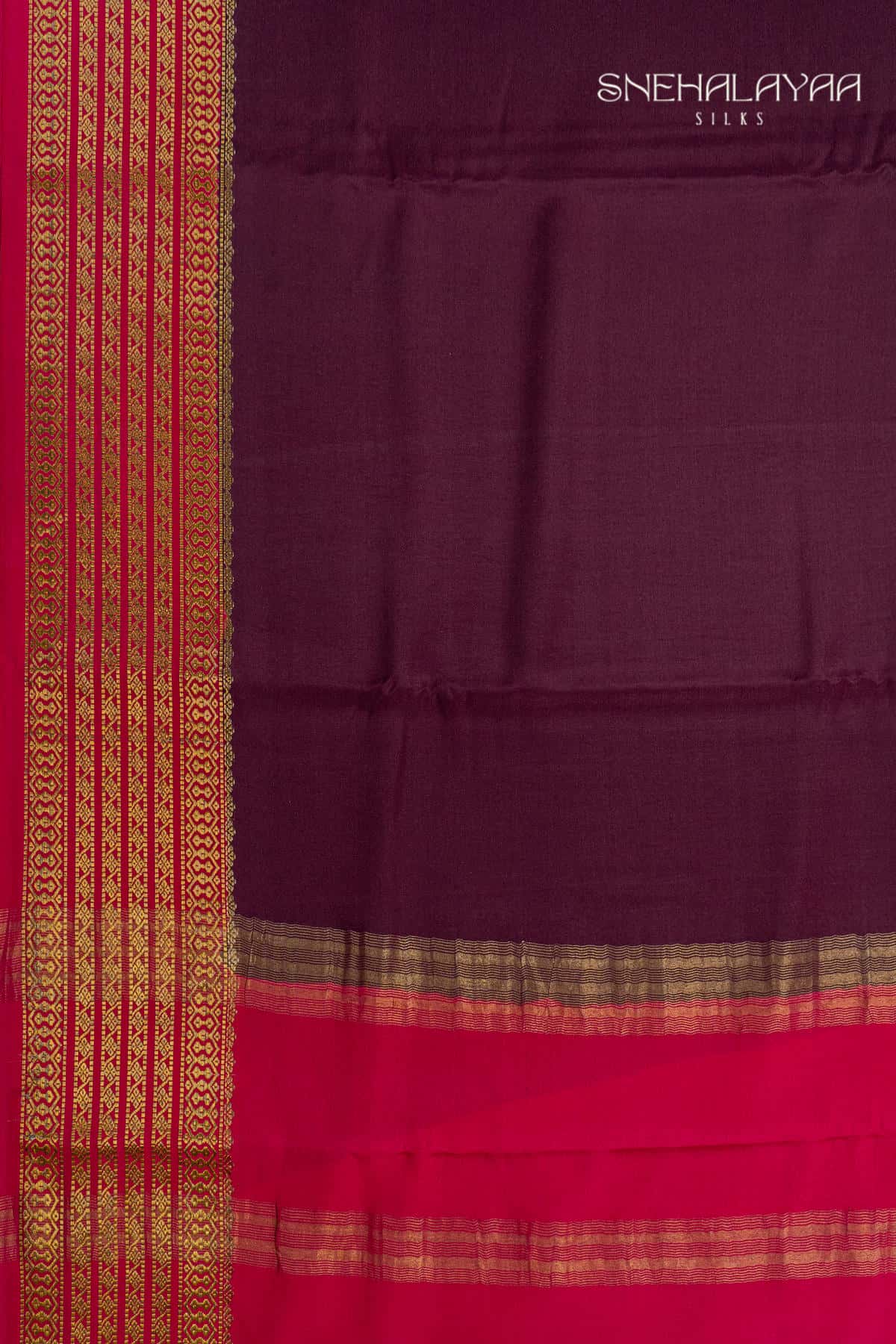 Brown Mysore Crepe Silk Saree - SPS15640