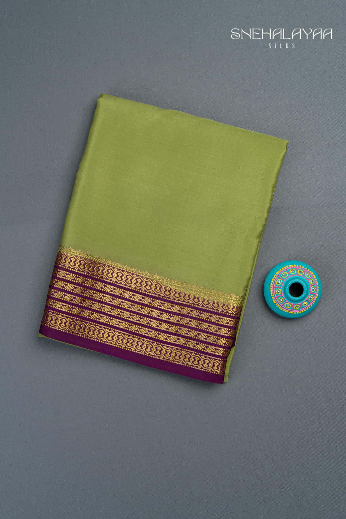 Green Mysore Crepe Silk Saree - SPS15650