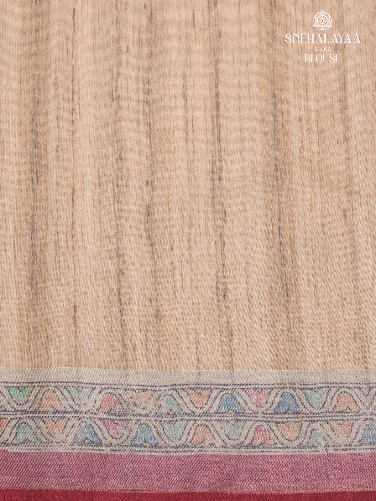 Maroon Munga Tussar Saree