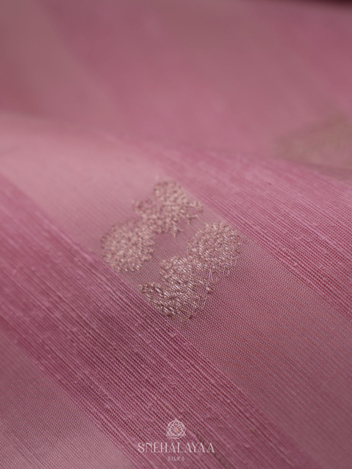 Pale Pink Kanchi Linen Silk Saree
