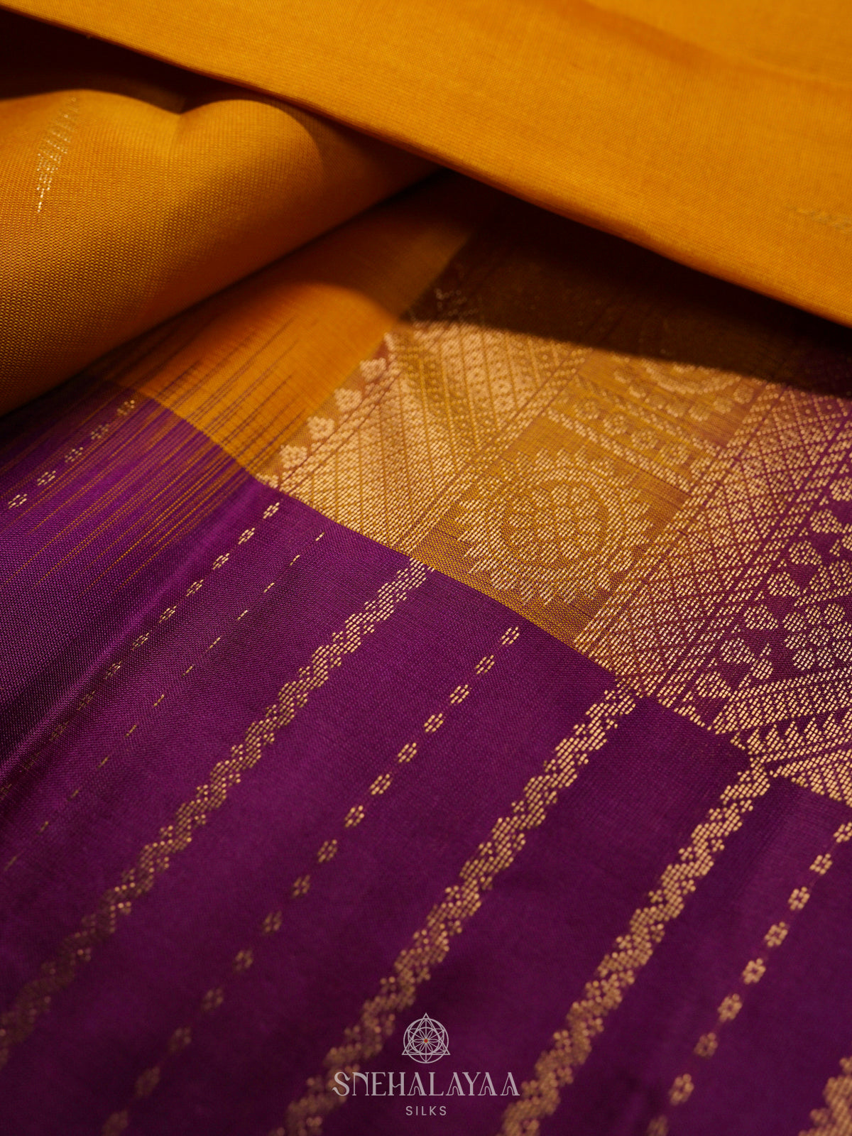 Mango Yellow Kanjivaram Silk Saree