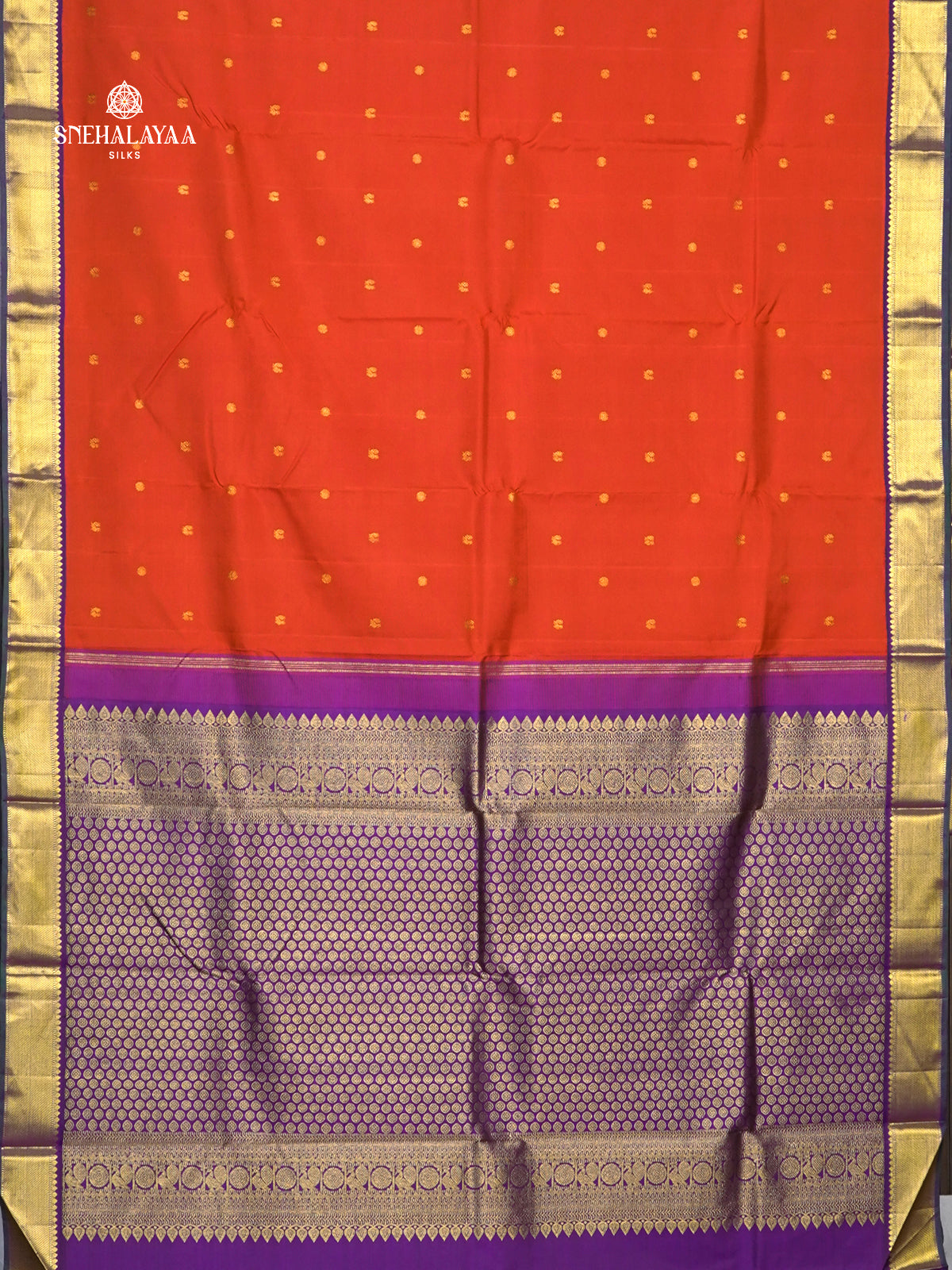 Orange Kanjivaram Silk Saree