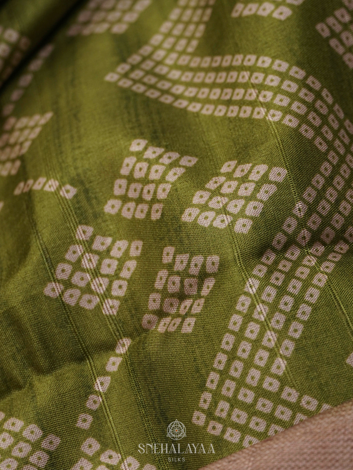 Olive Green Tussar Saree