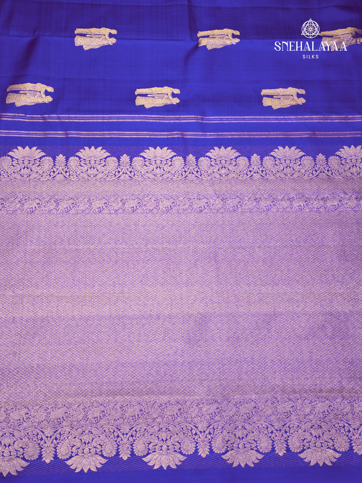 Navy Blue Kanjivaram Silk Saree