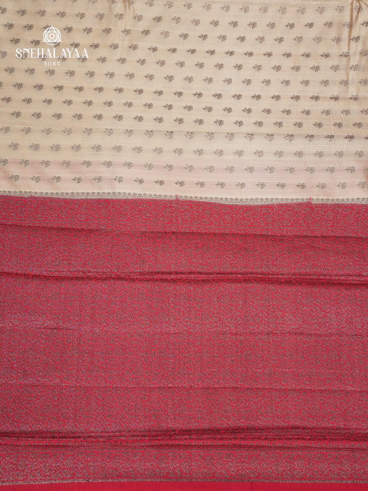 Beige Banaras Chiniya Silk Saree