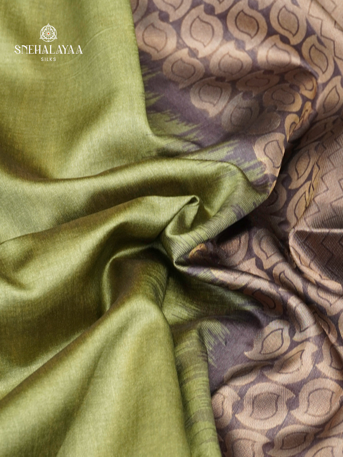 Olive Green Jute Saree
