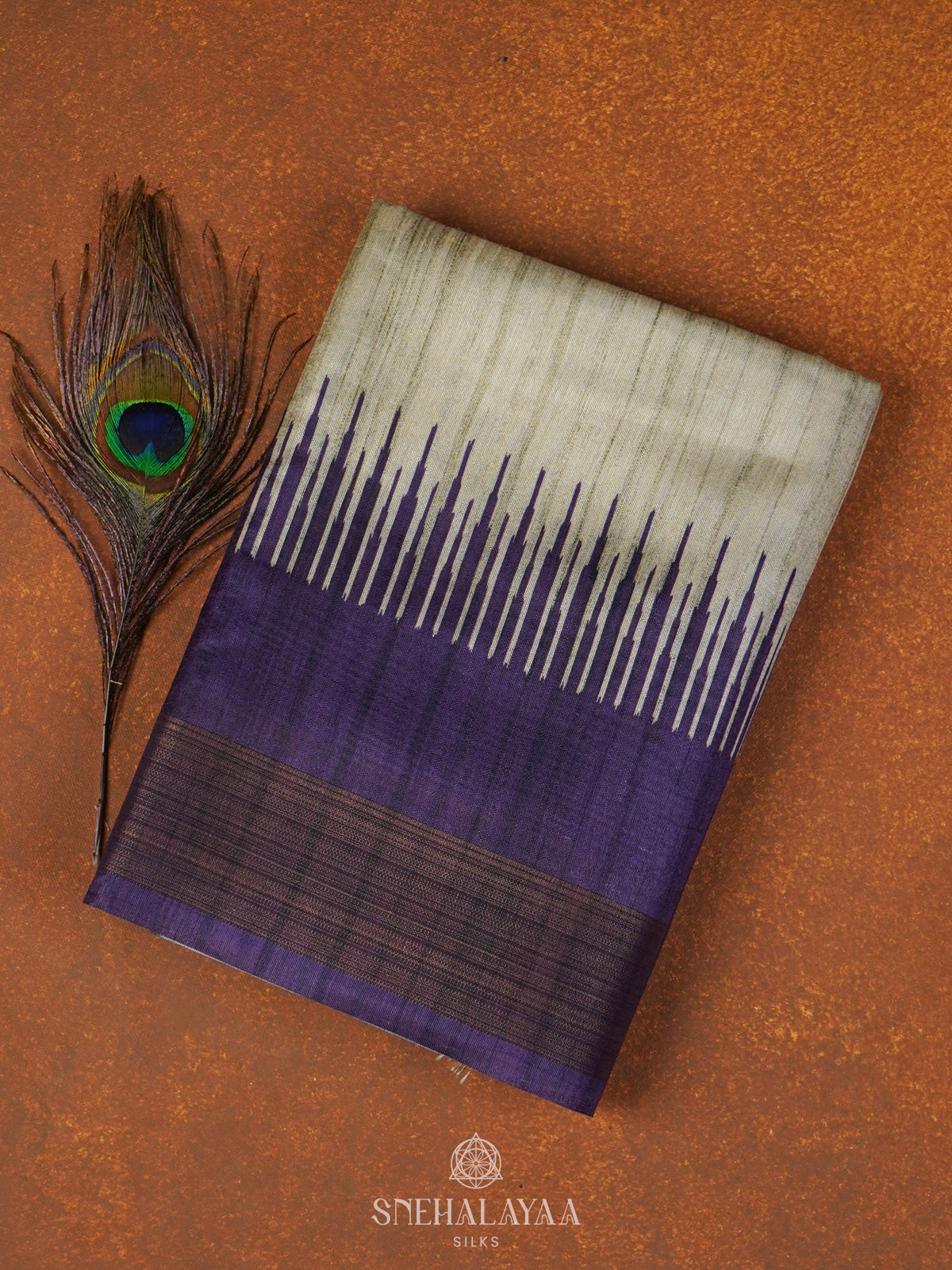 Pale Green Tussar Saree