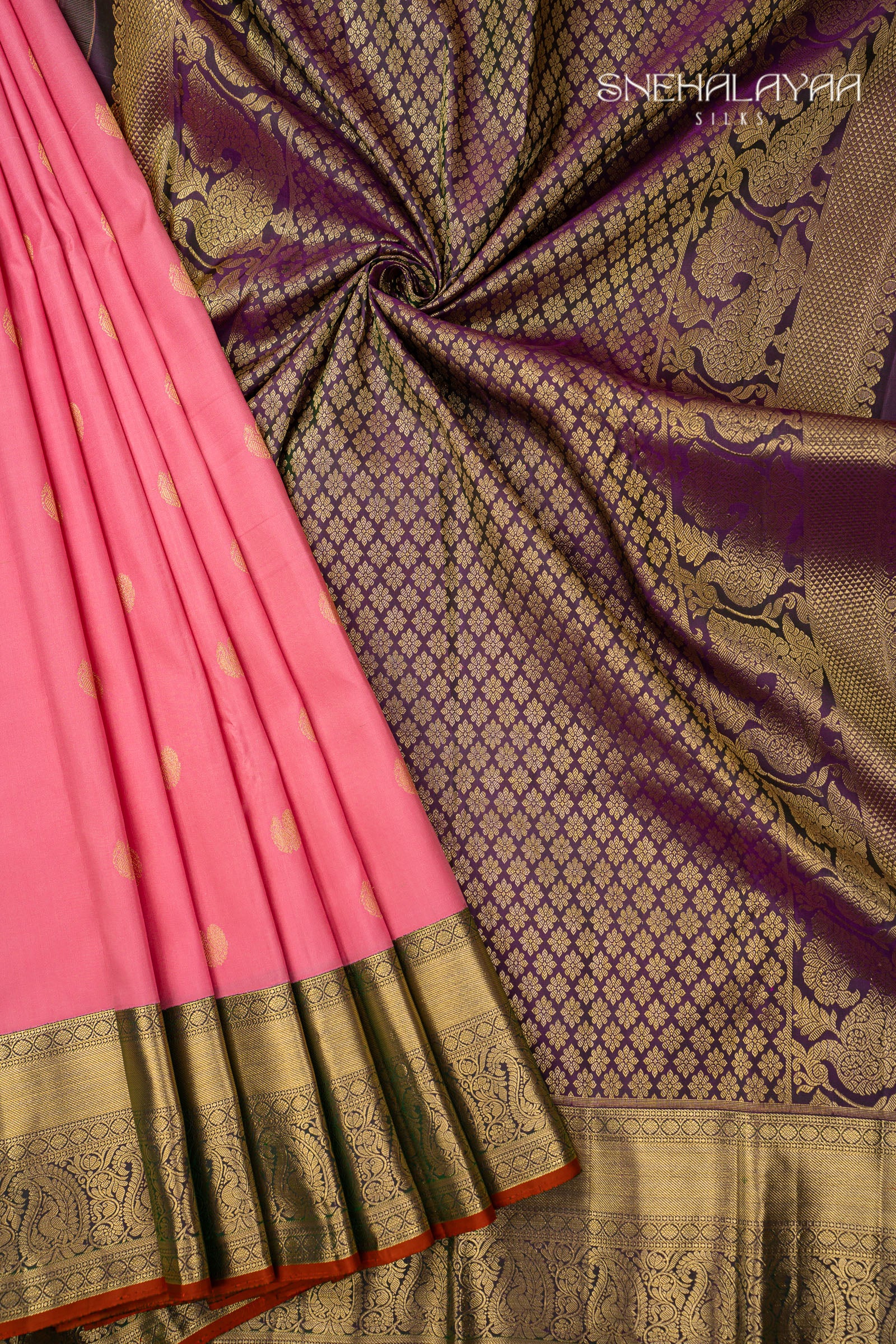 Fuchsia Pink Kancheevaram Silk Saree