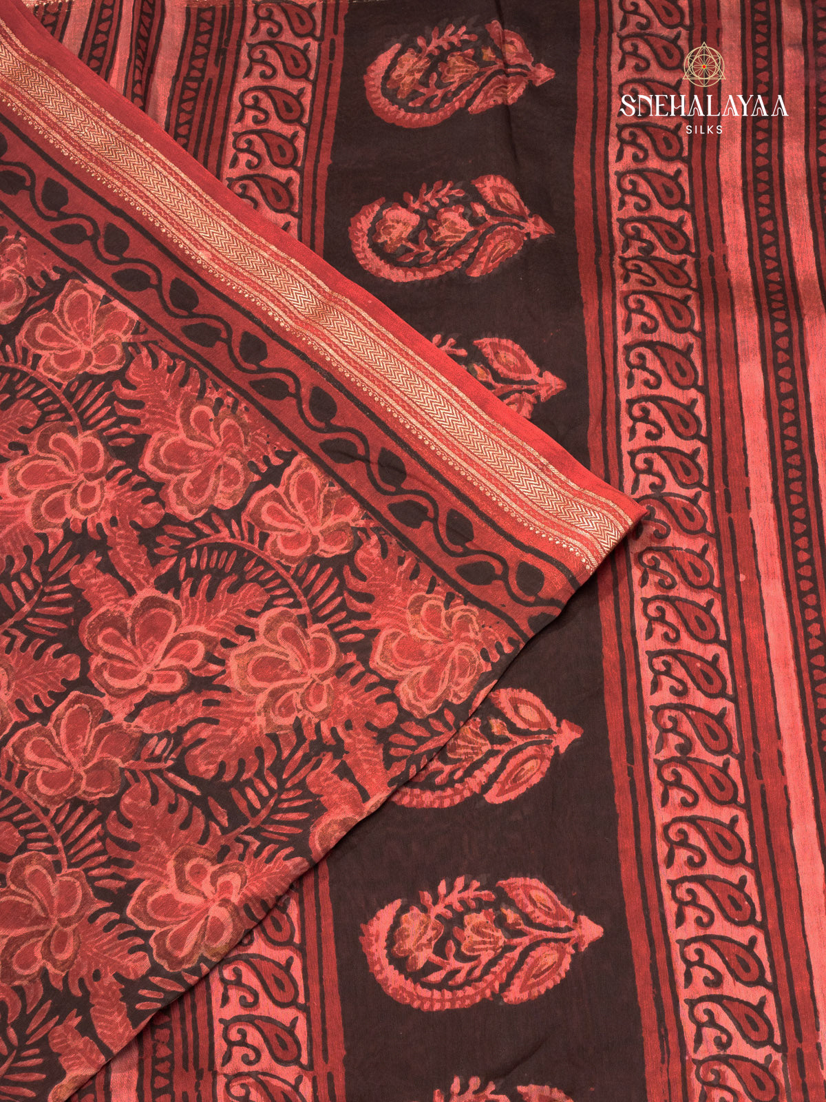 Maroon Chanderi Saree