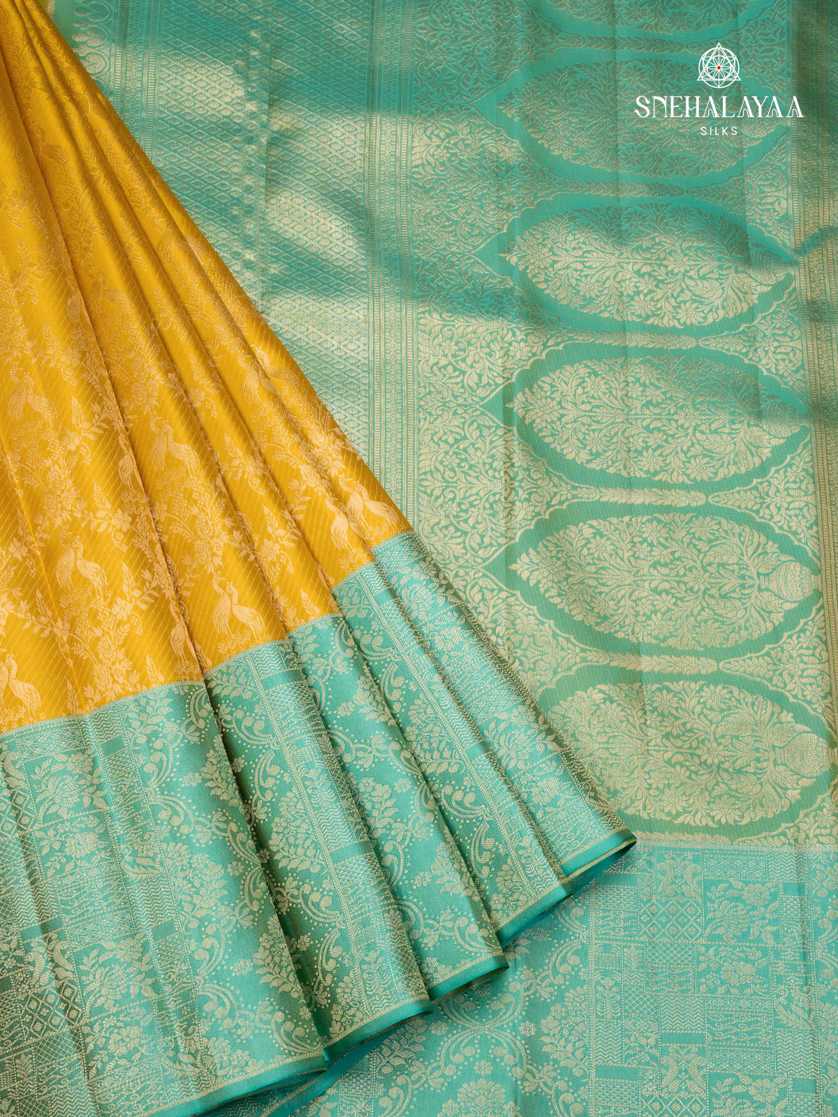 Yellow Kanjivaram Silk Saree