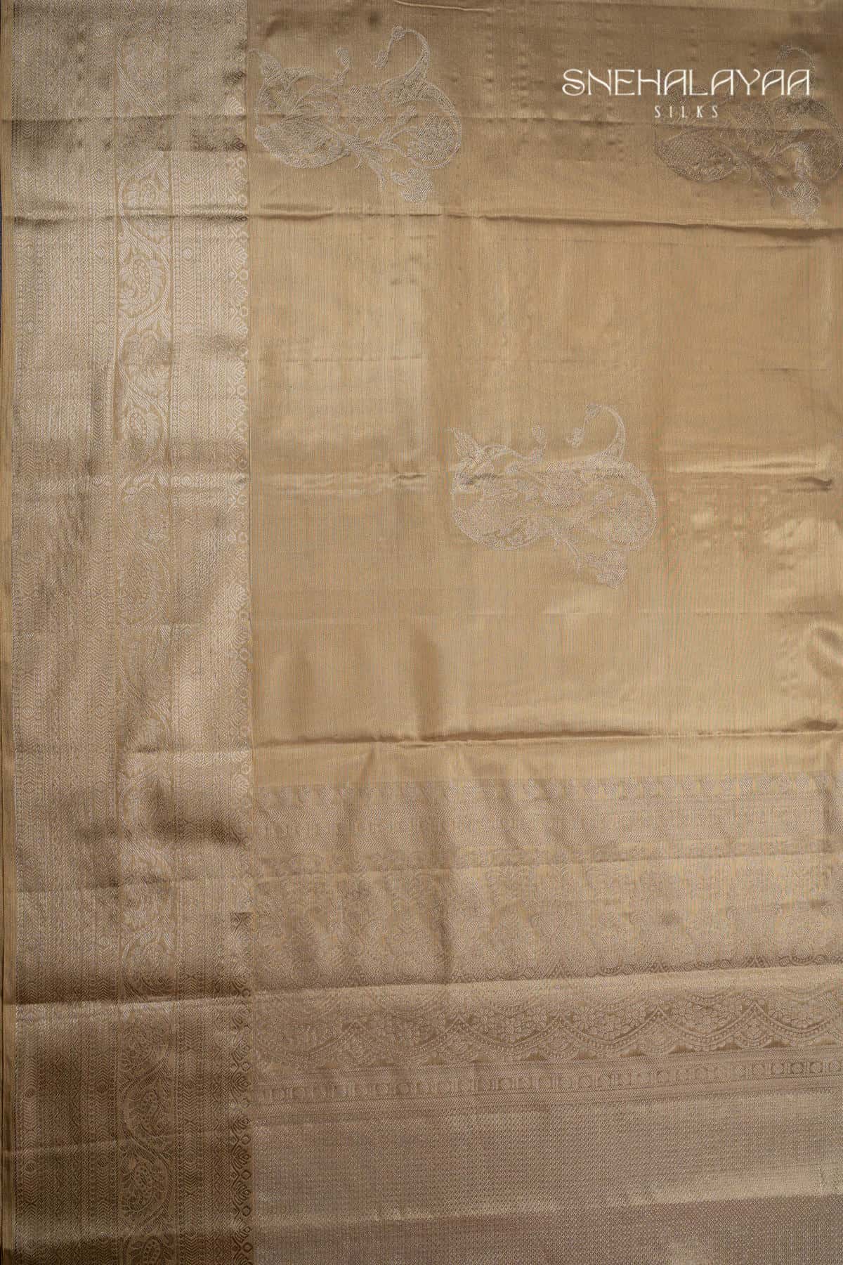 Golden Kancheevaram Tissue Silk Saree