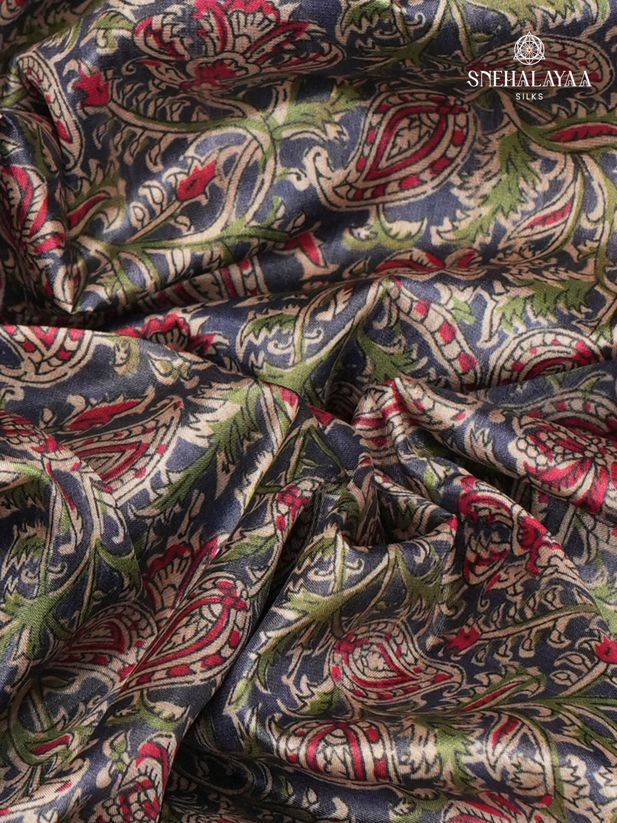 Teal Blue Tussar Saree