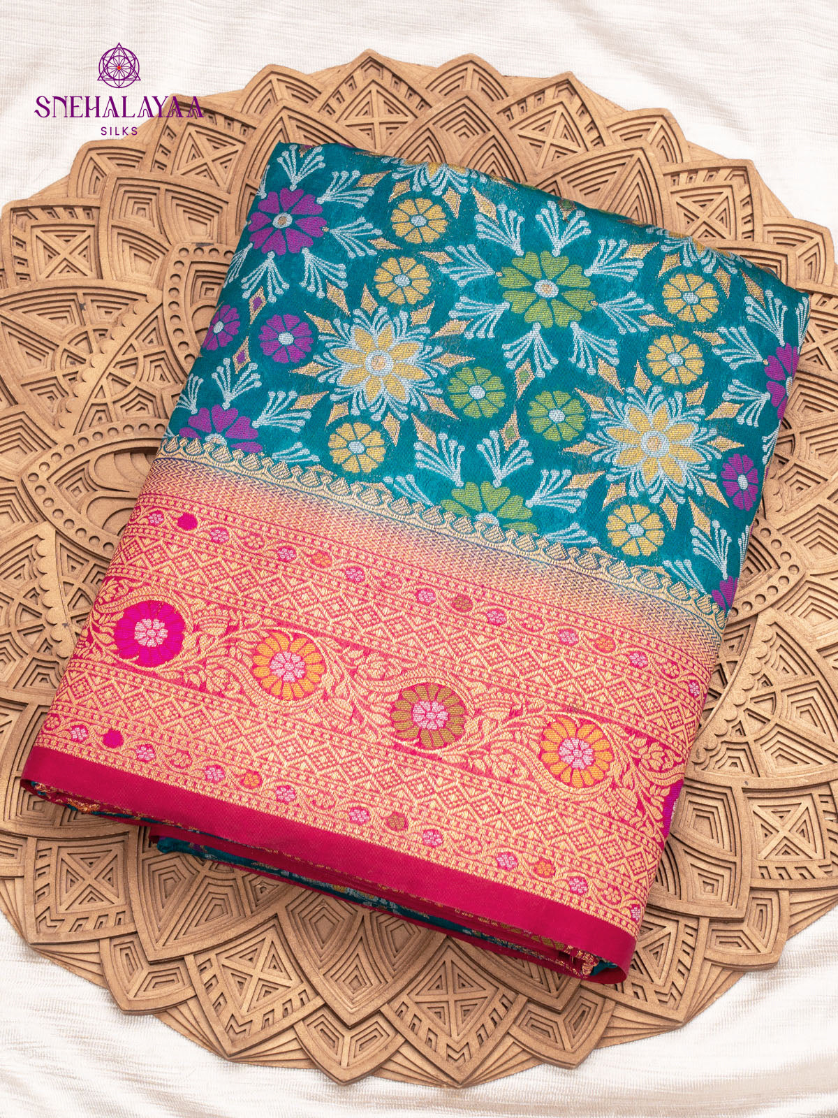 Blue Ikat Silk Saree