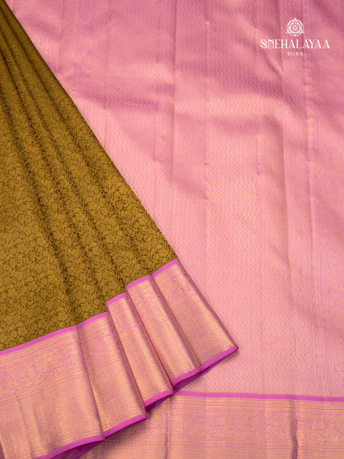 Mustard Yellow Kanjivaram Silk Saree