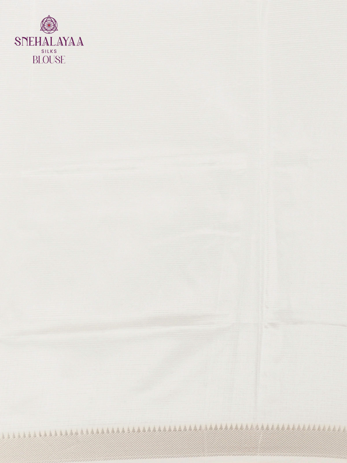 Off White Mangalagiri Silk Cotton Saree with Hand Painted Black Leaf Motifs