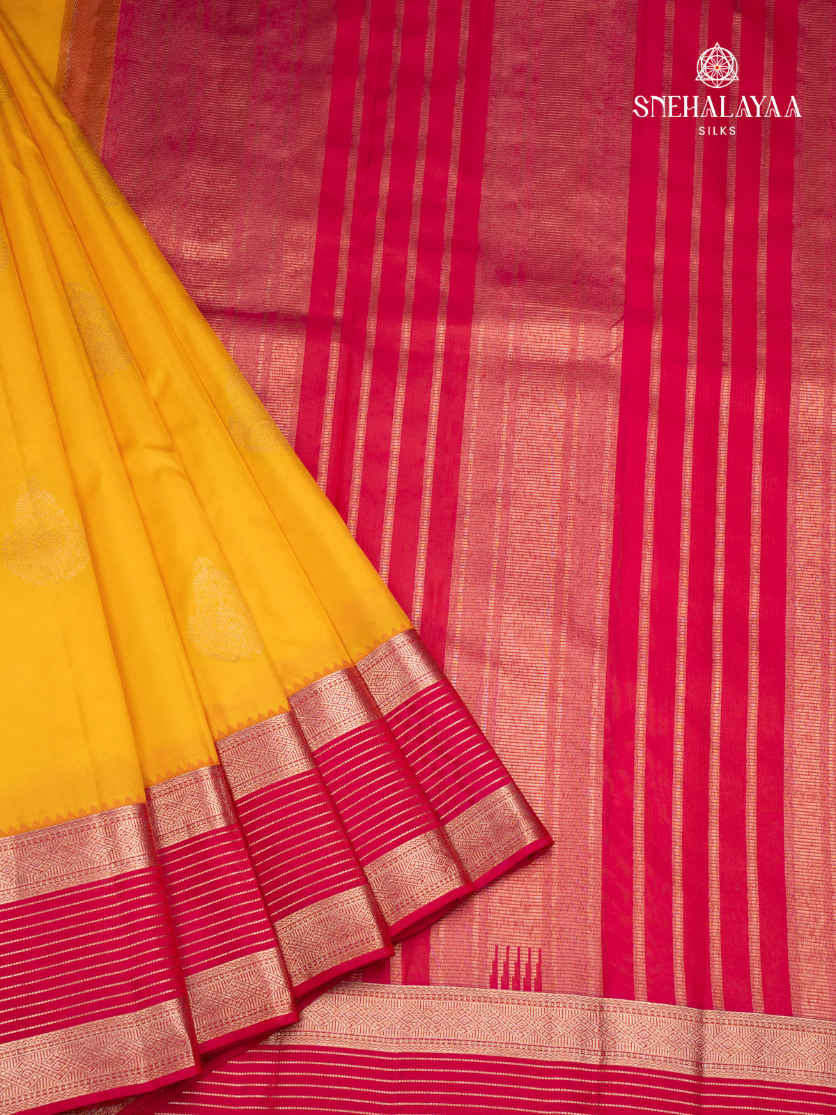 Mango Yellow Kanjivaram Silk Saree
