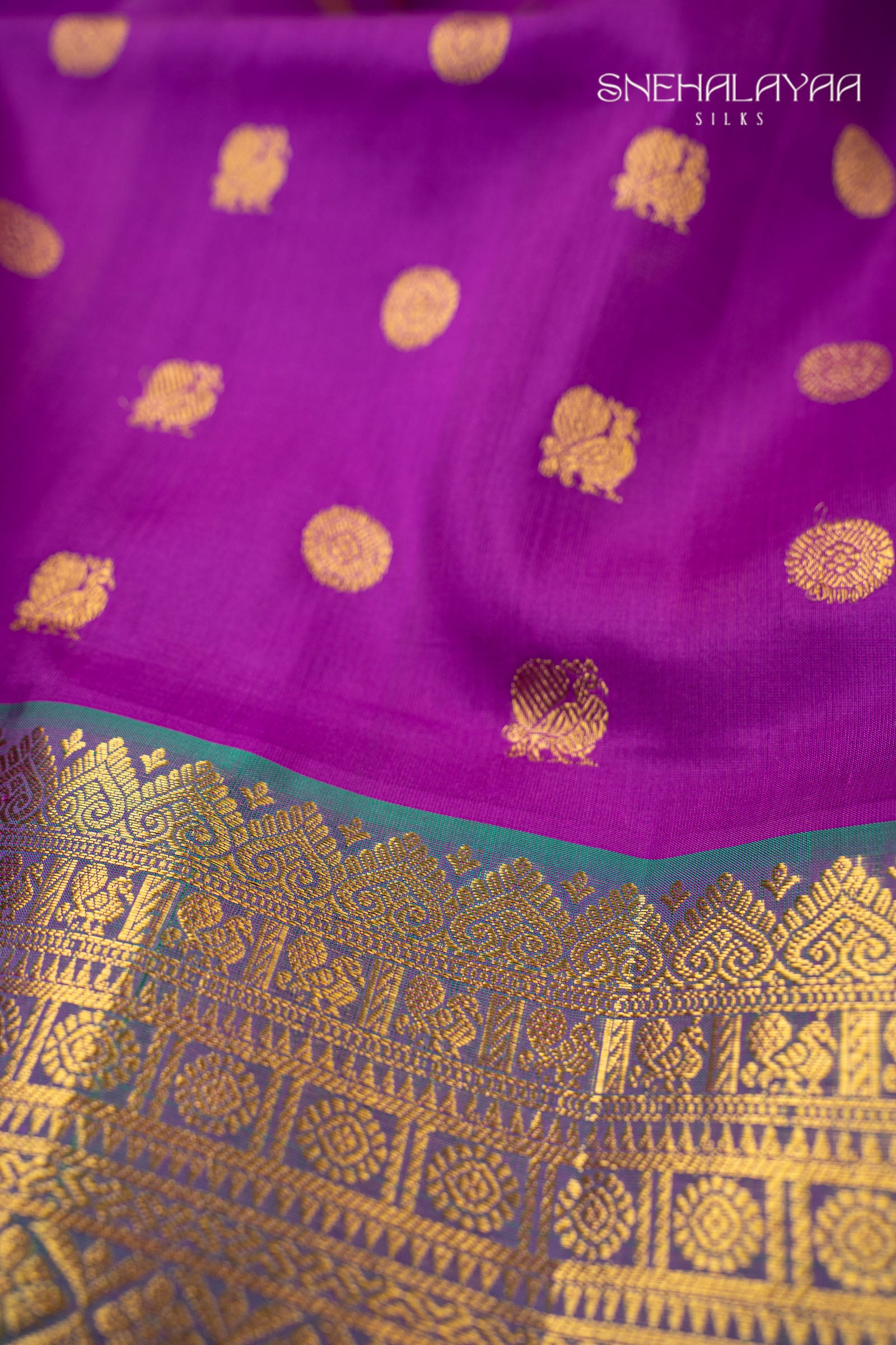 Purple Venkatagiri Silk Saree