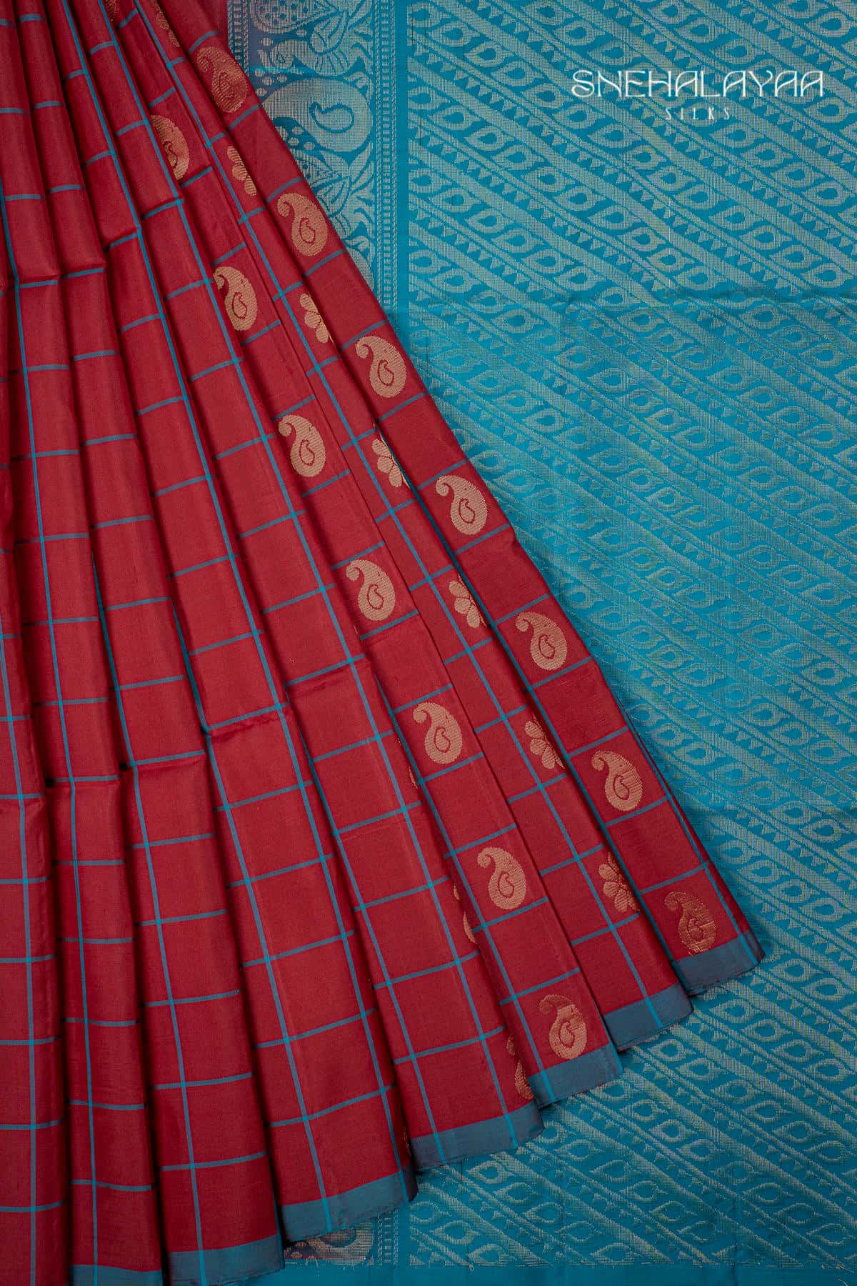 Maroon Soft Silk Saree