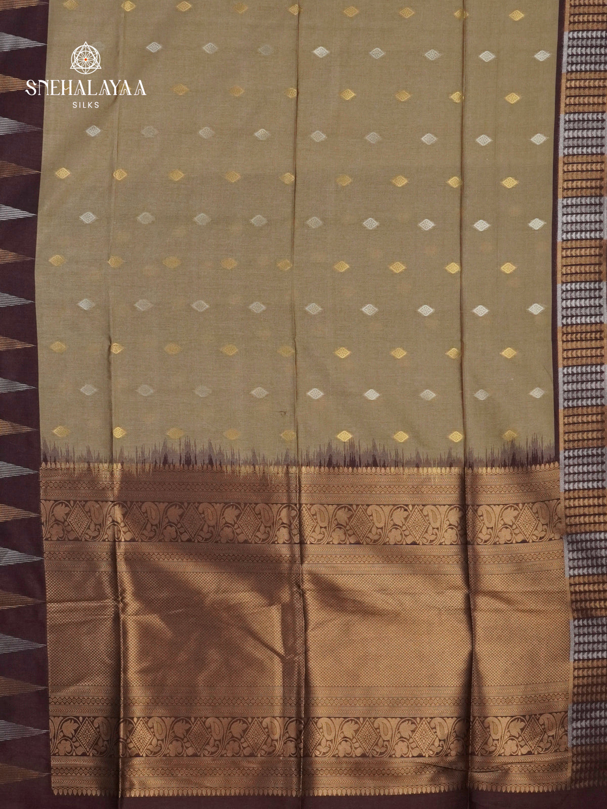Sage Green Jute Saree