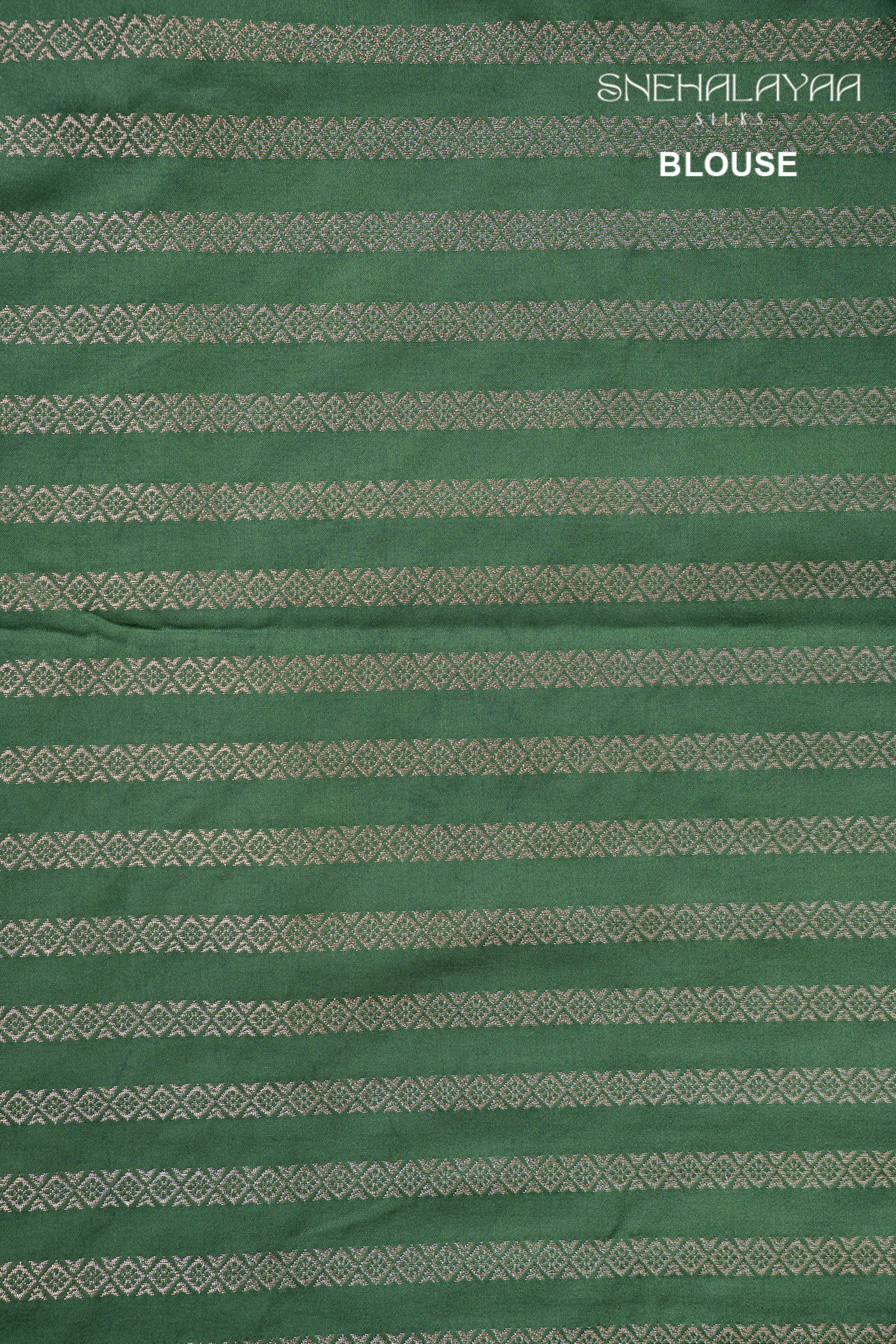 Fern Green Satin Banaras Silk Saree