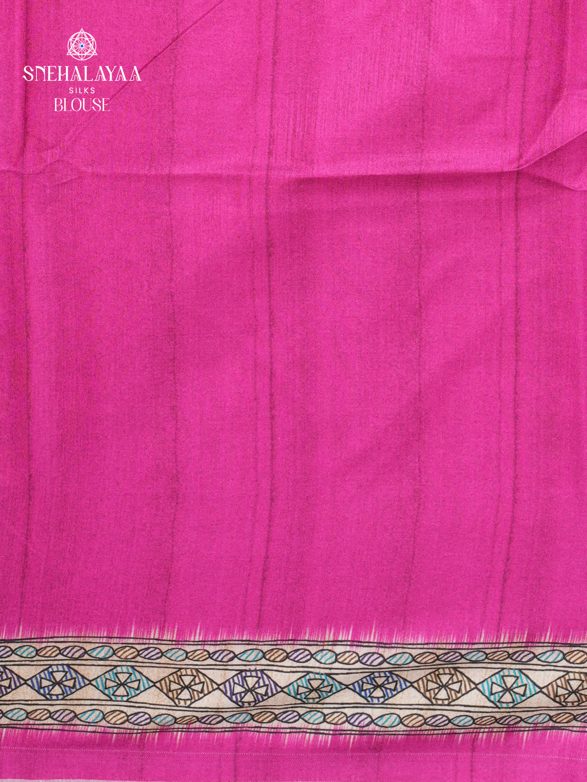 Pink Madhubani Printed Saree