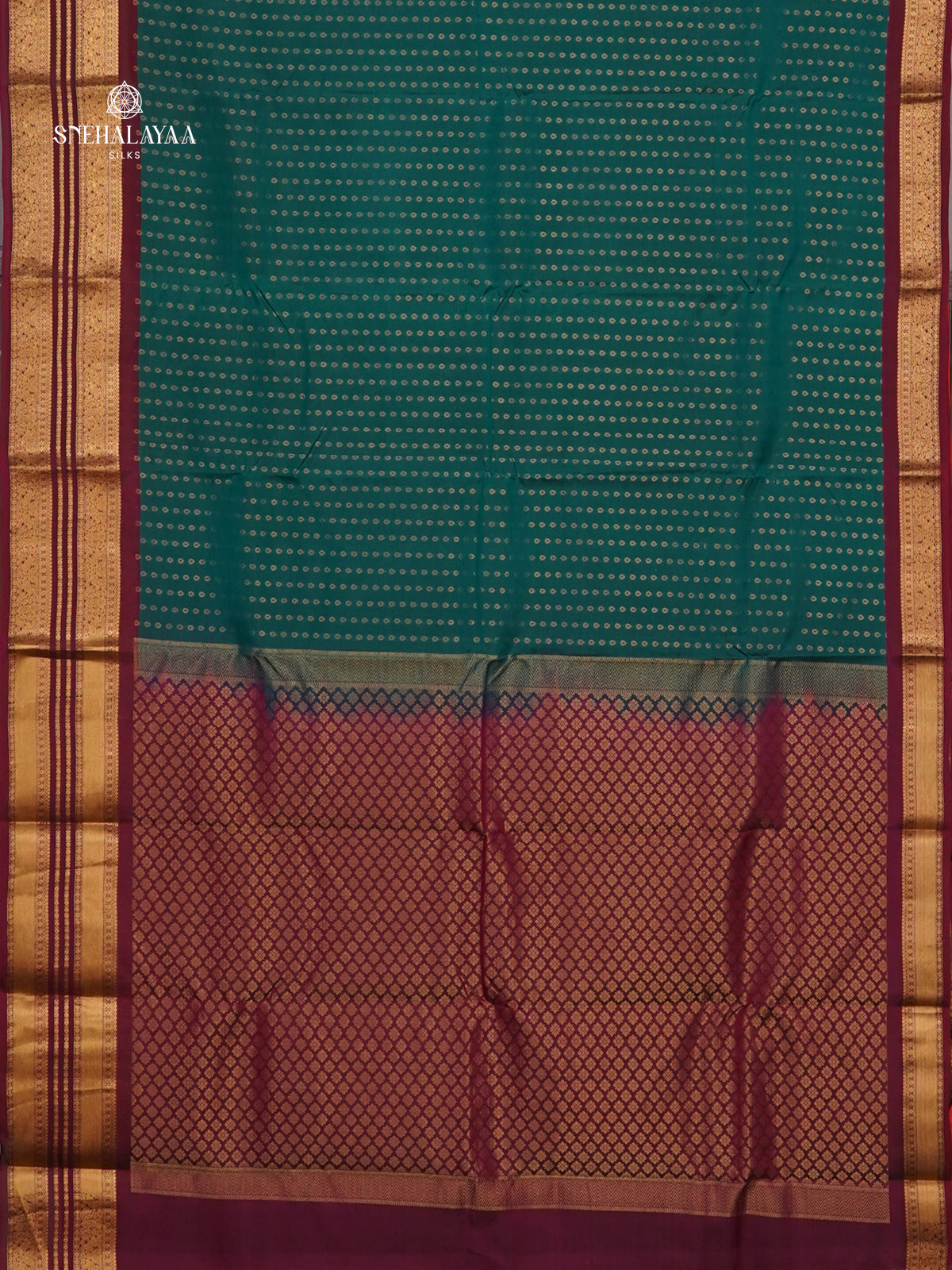 Forest Green Kanjivaram Silk Saree
