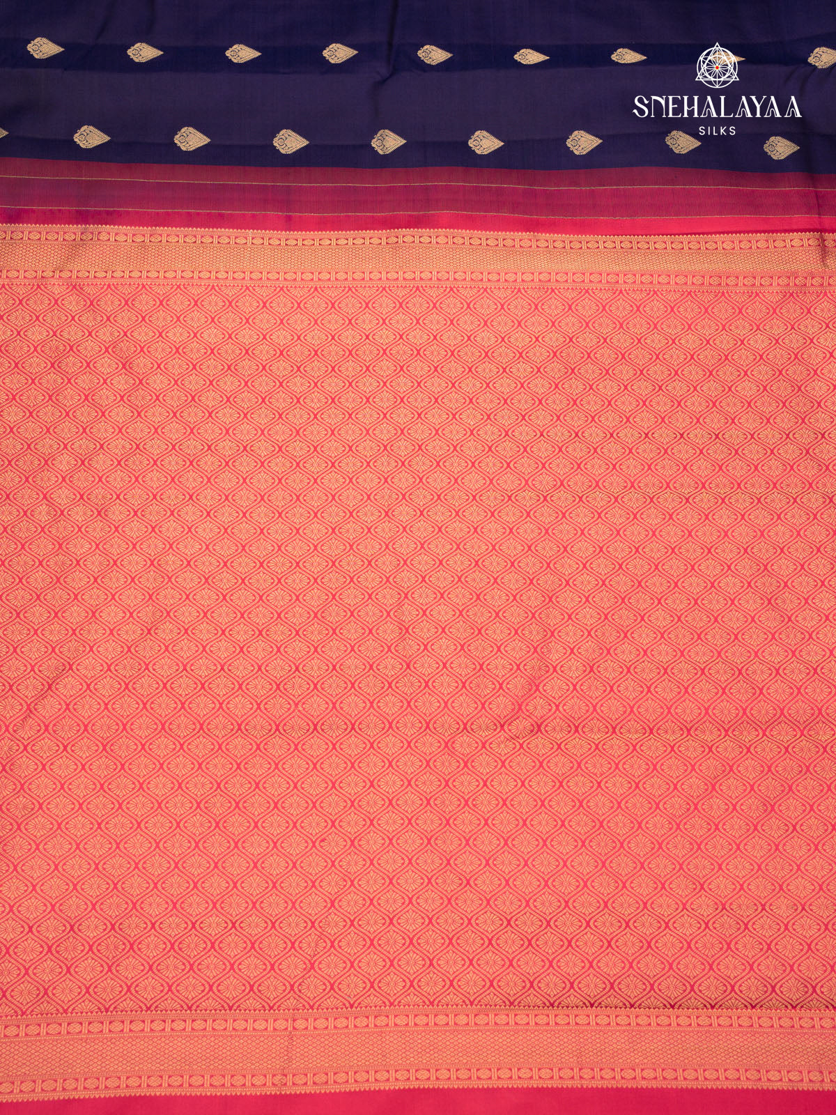 Indigo Korvai Kanjivaram Silk Saree
