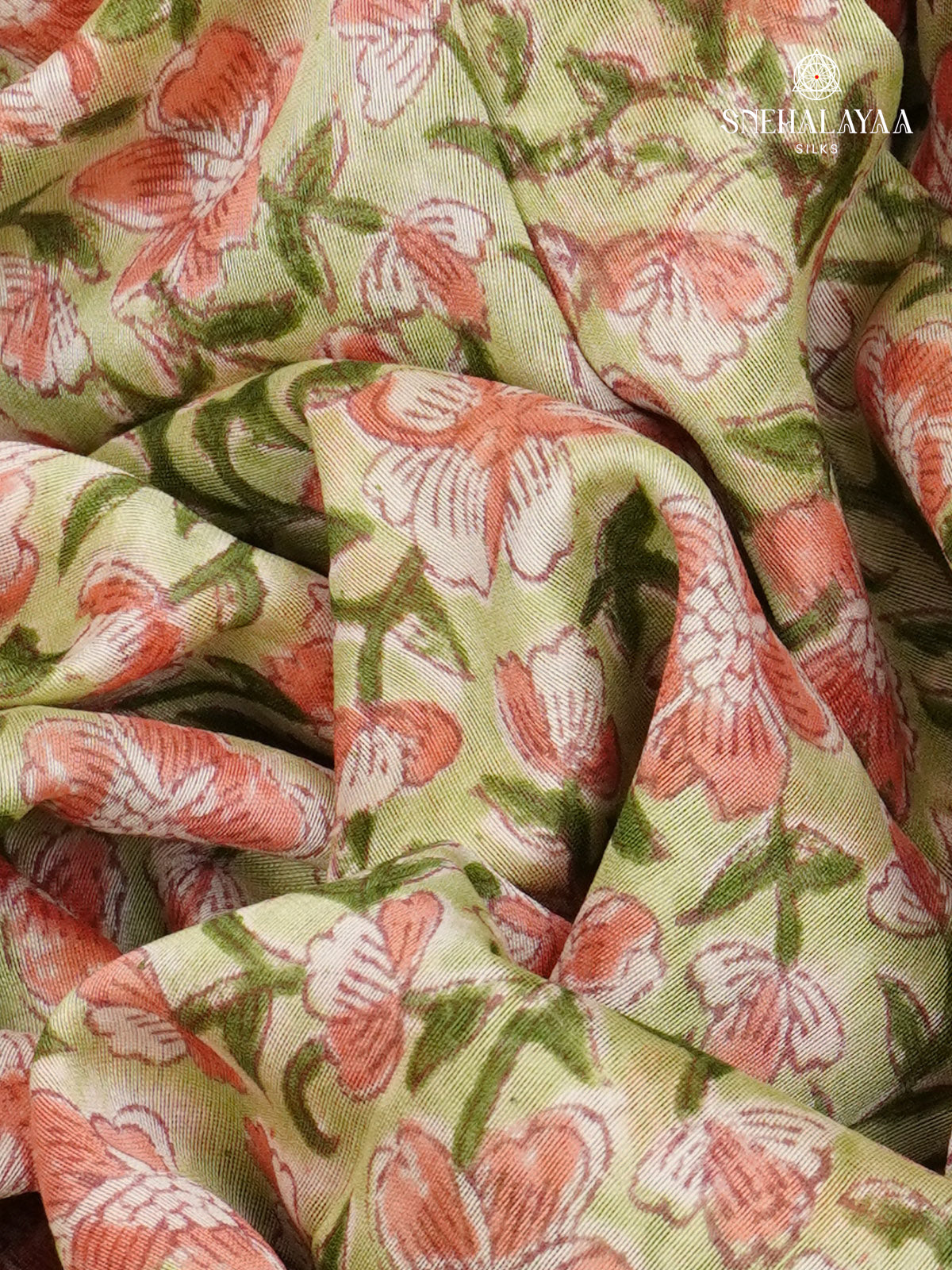 Olive Green Chanderi Saree