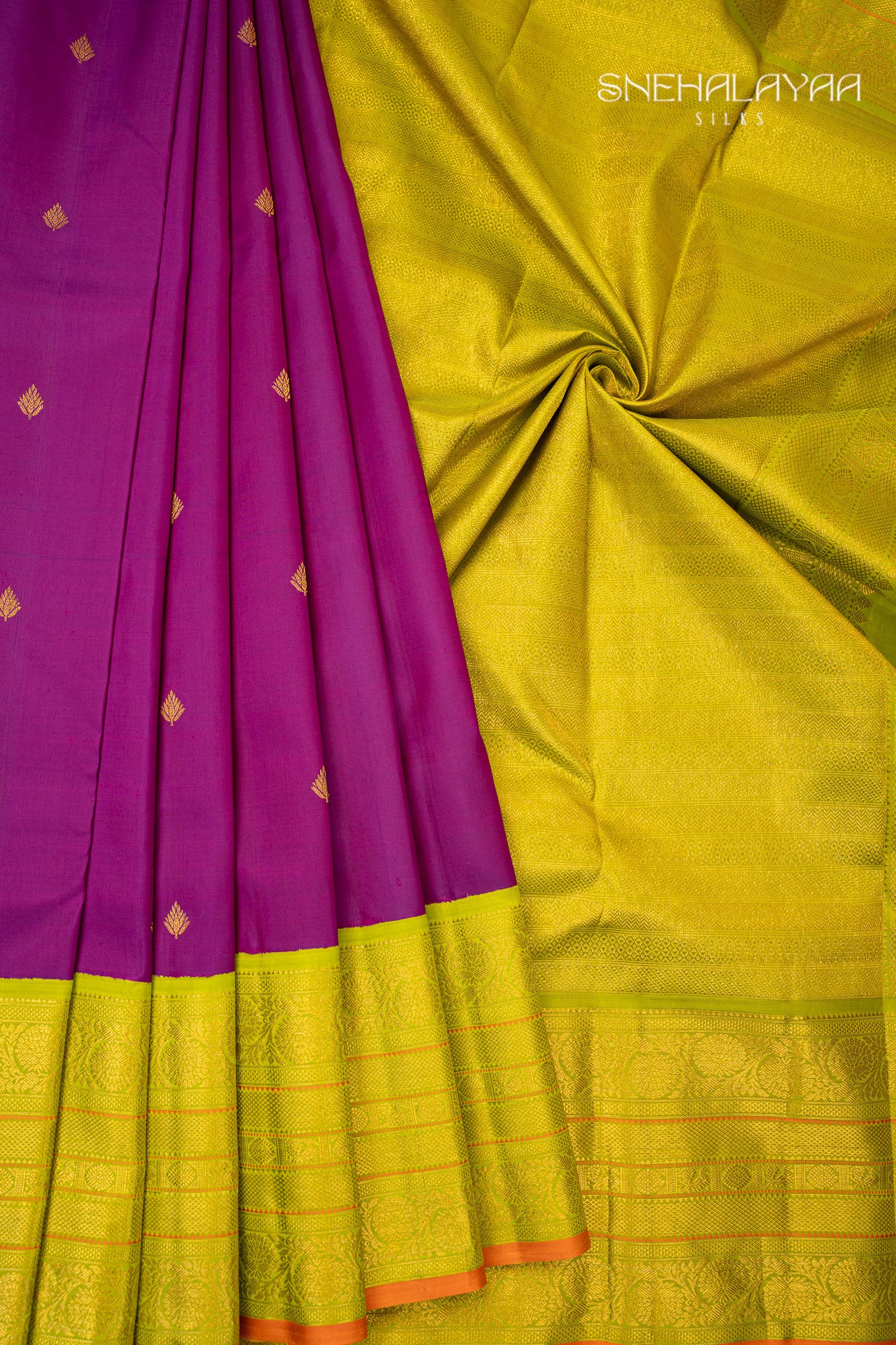 Magenta Purple Kancheevaram Silk Saree