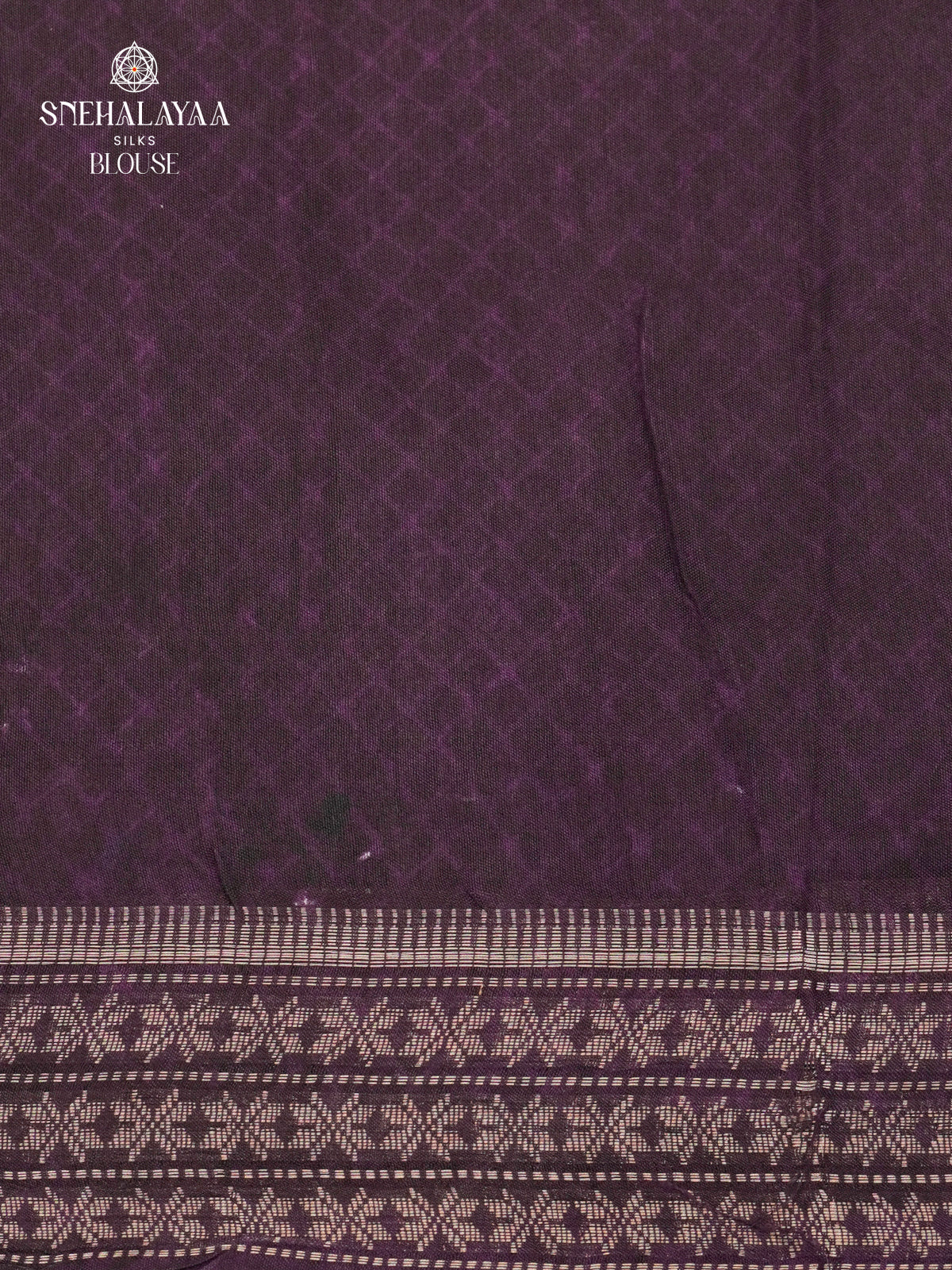 Beige Kalamkari Saree with Plum Woven Border