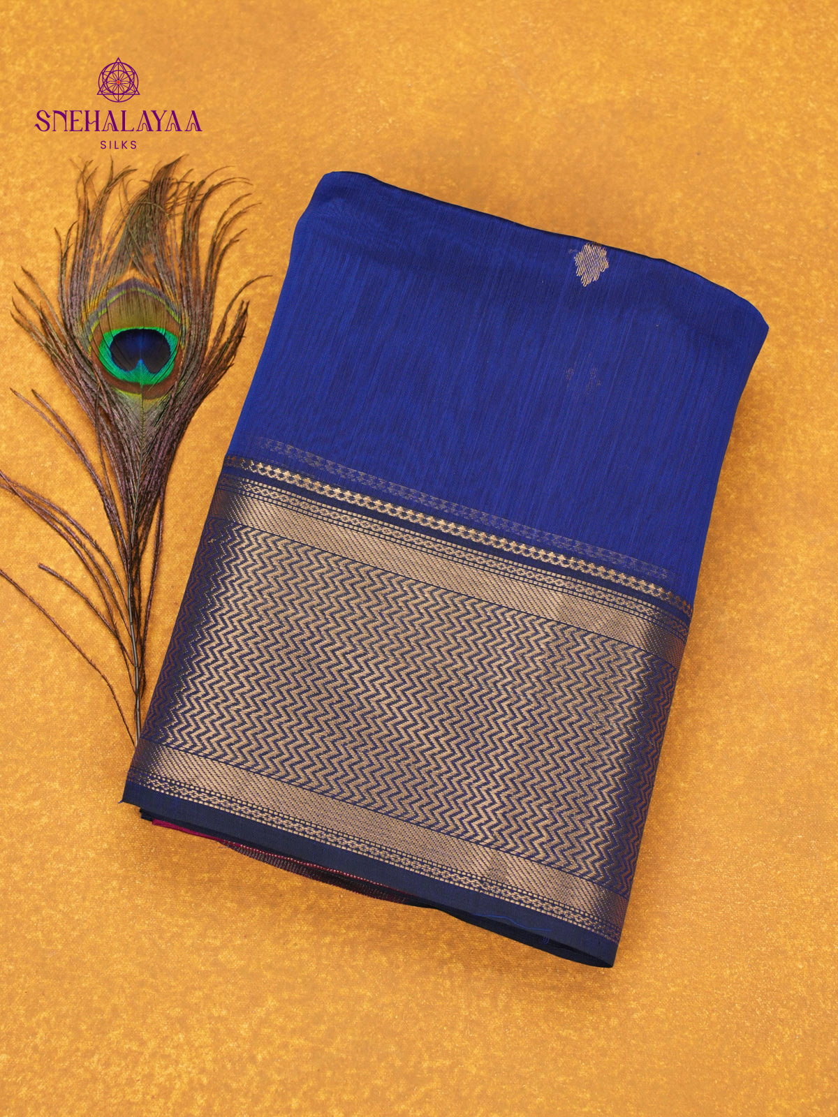 Blue Maheshwari Silk Cotton Saree