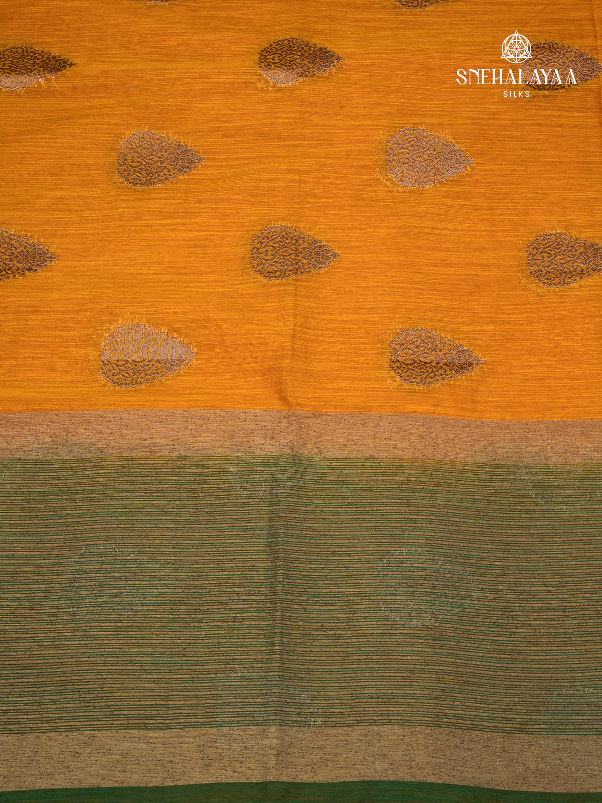 Rust Orange Banaras Jute Saree