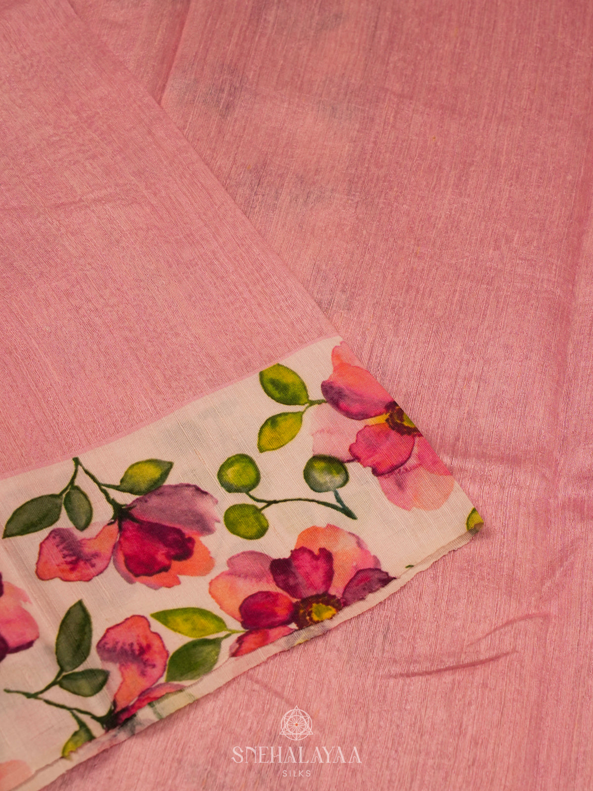 Pink Matka Jute Saree