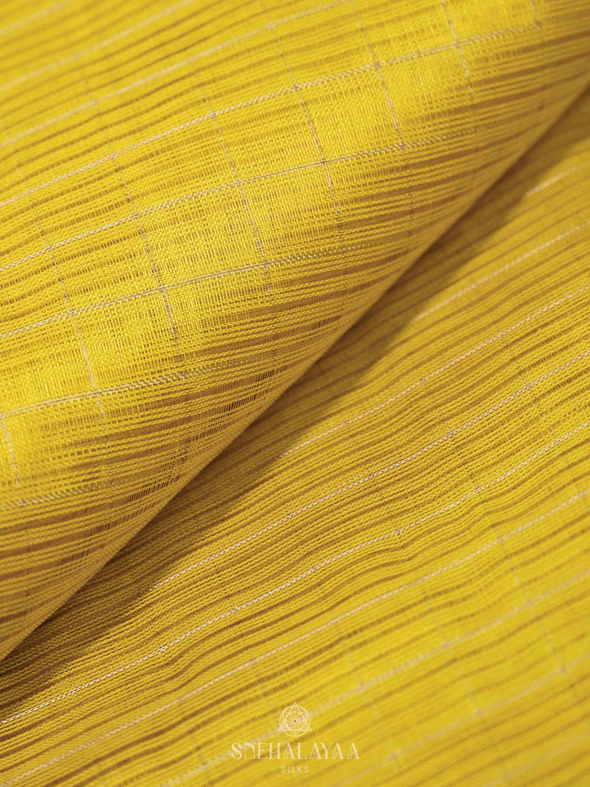 Yellow Mangalagiri Silk Cotton Saree
