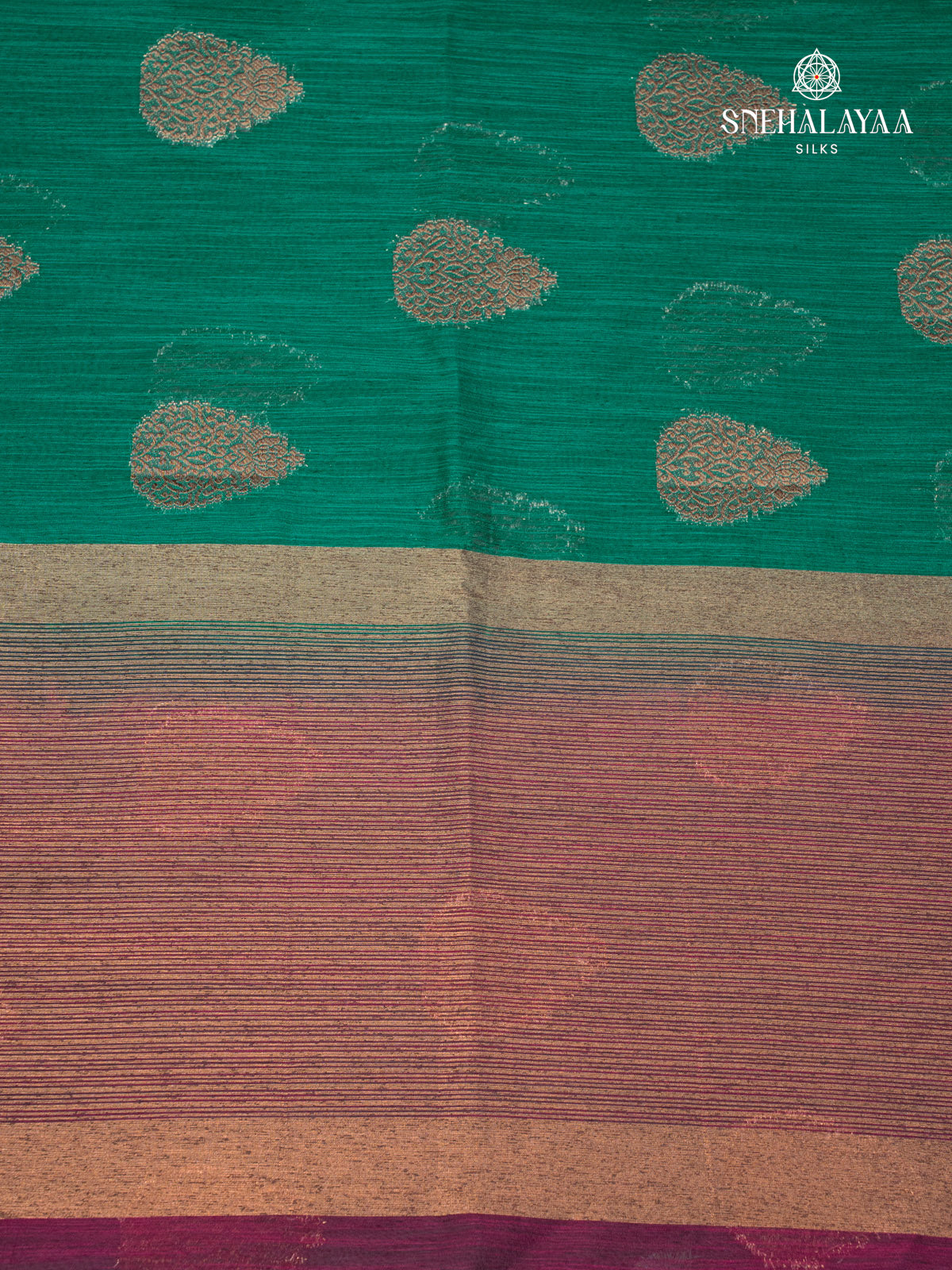 Green Banaras Jute Saree
