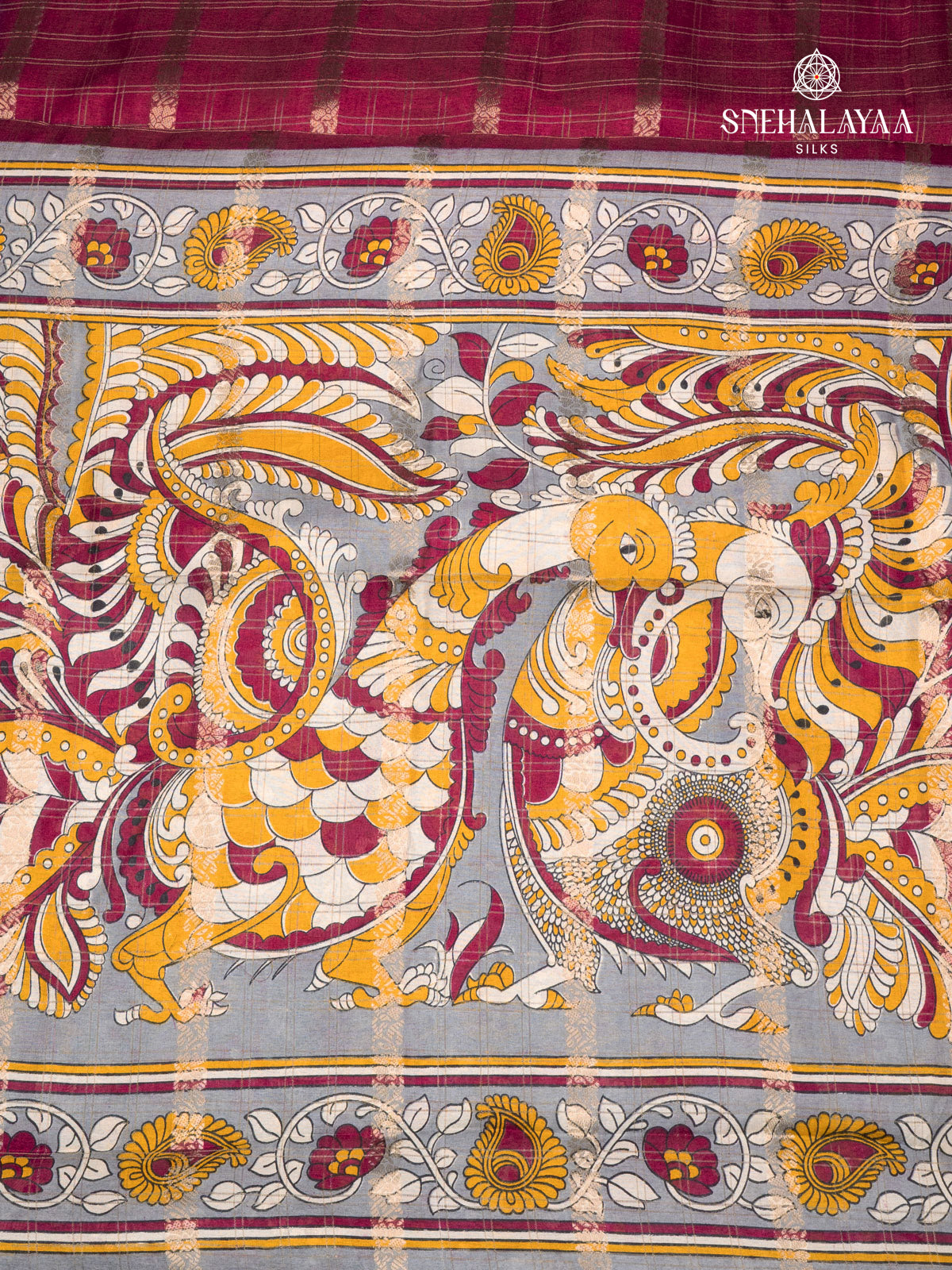 Magenta Dola Silk Saree