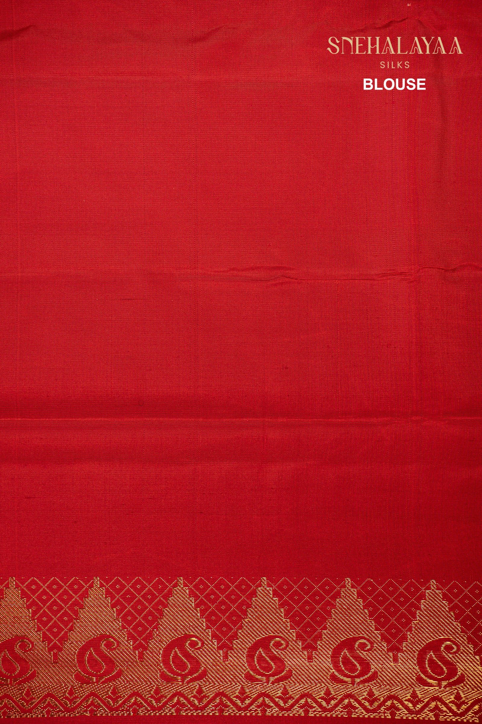 Rose Red Kancheevaram Silk Saree