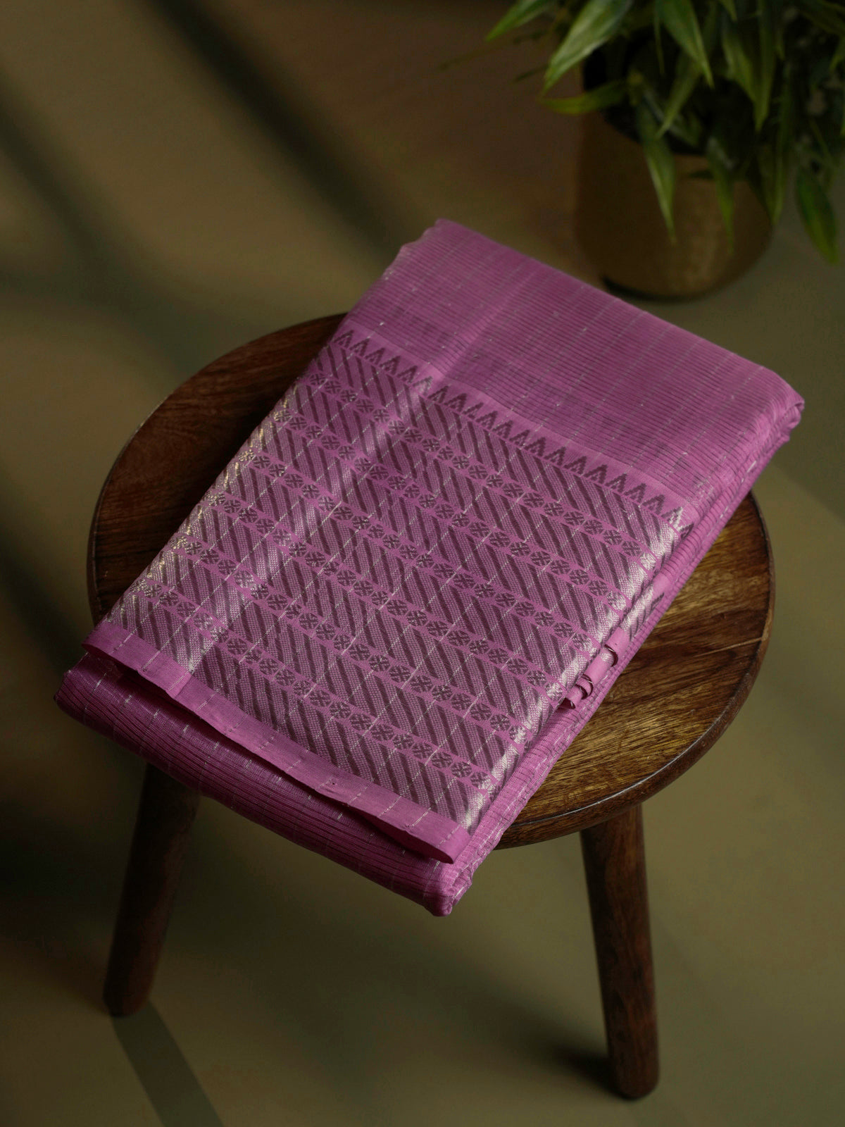Pink Mangalagiri Silk Cotton Saree